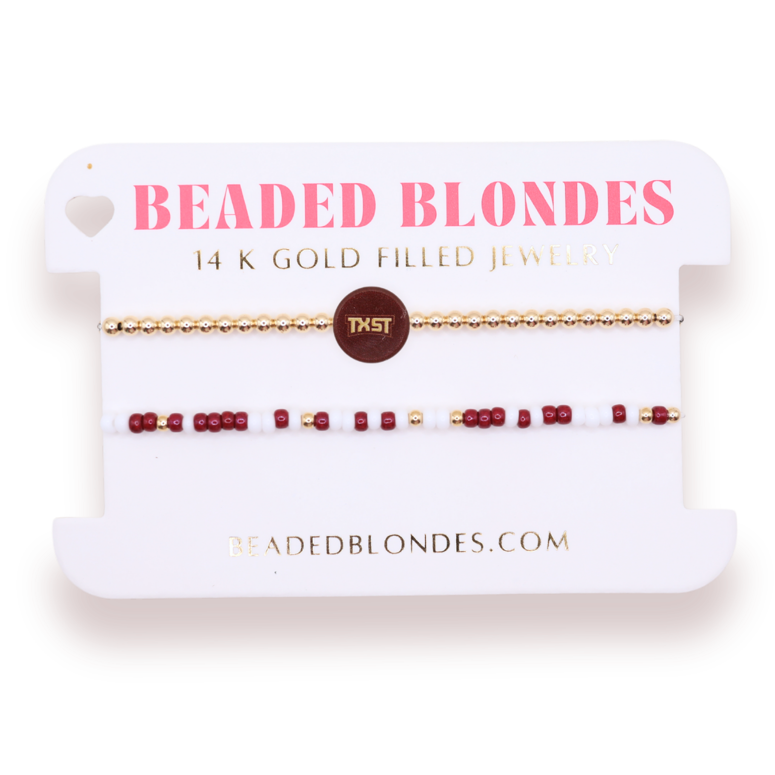 Texas State + Sprinkle Logo Bracelet Stack of 2