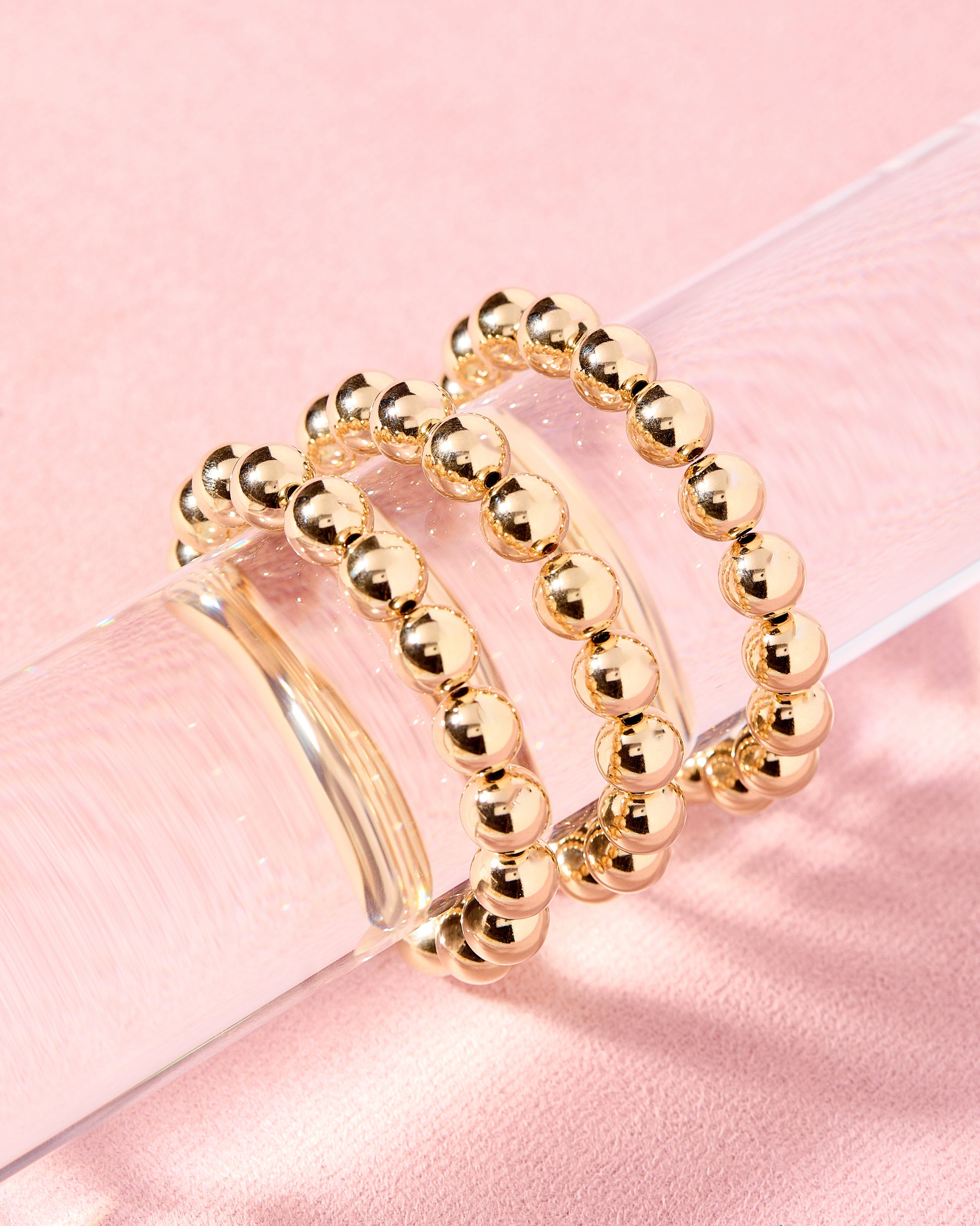 10MM Gold Beaded Bracelet