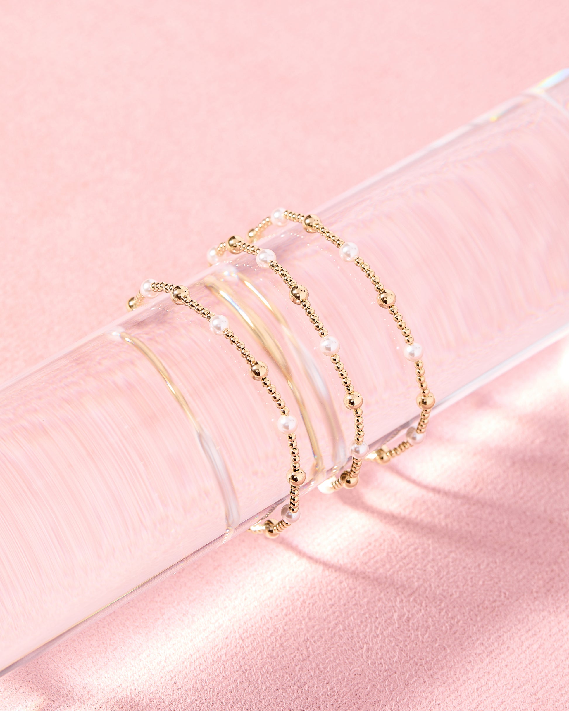 June Pearl + Gold Alternating Bracelet