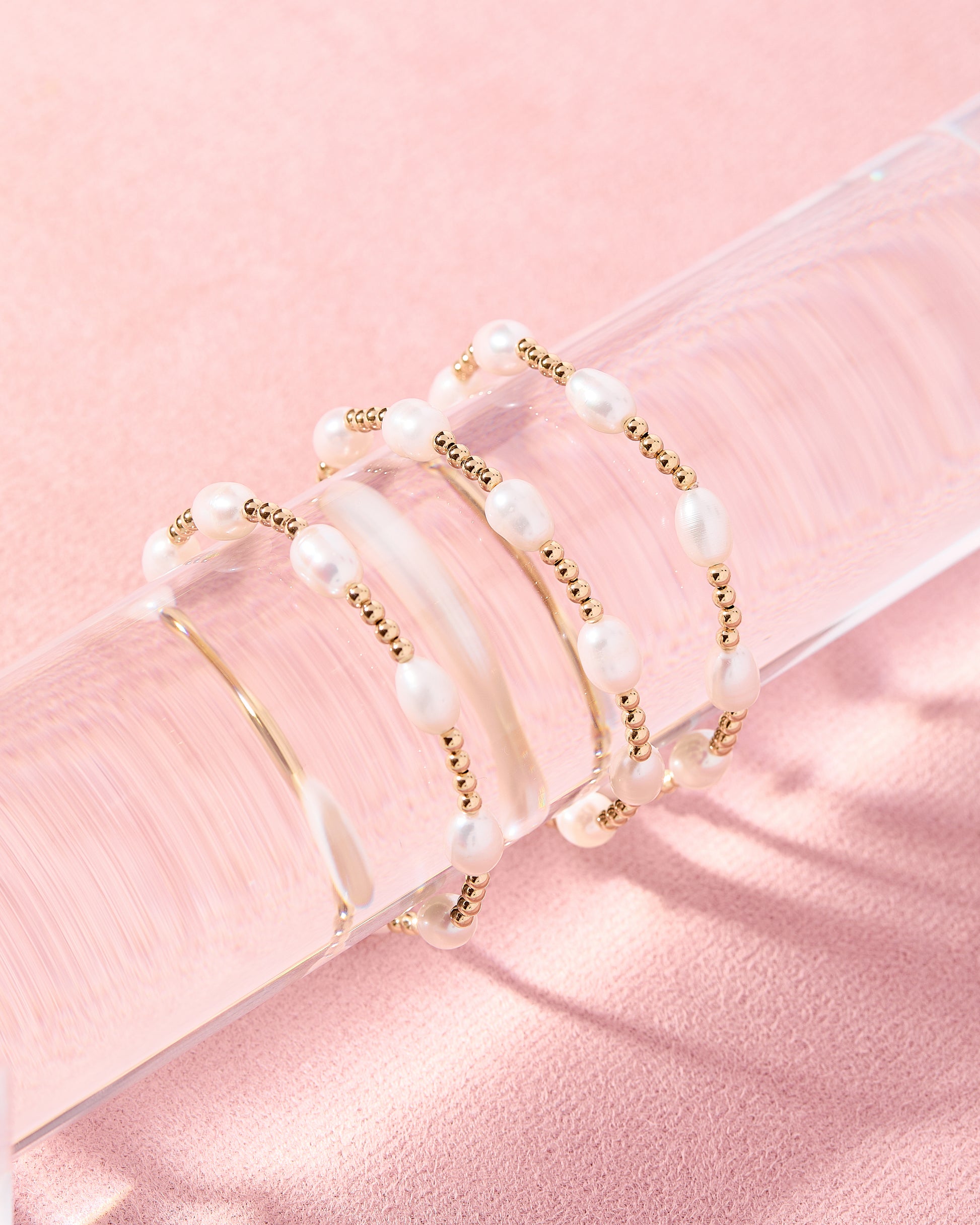 Ellie Pearl Bracelet in Gold