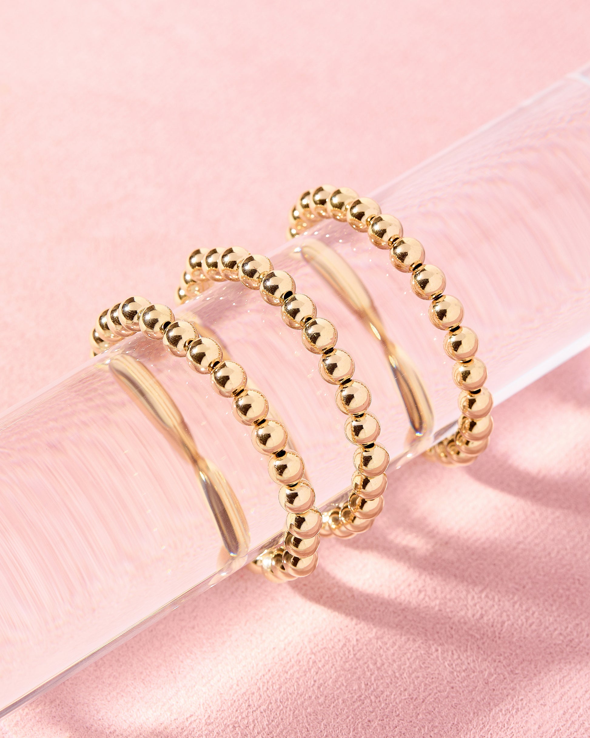 7MM Gold Beaded Bracelet