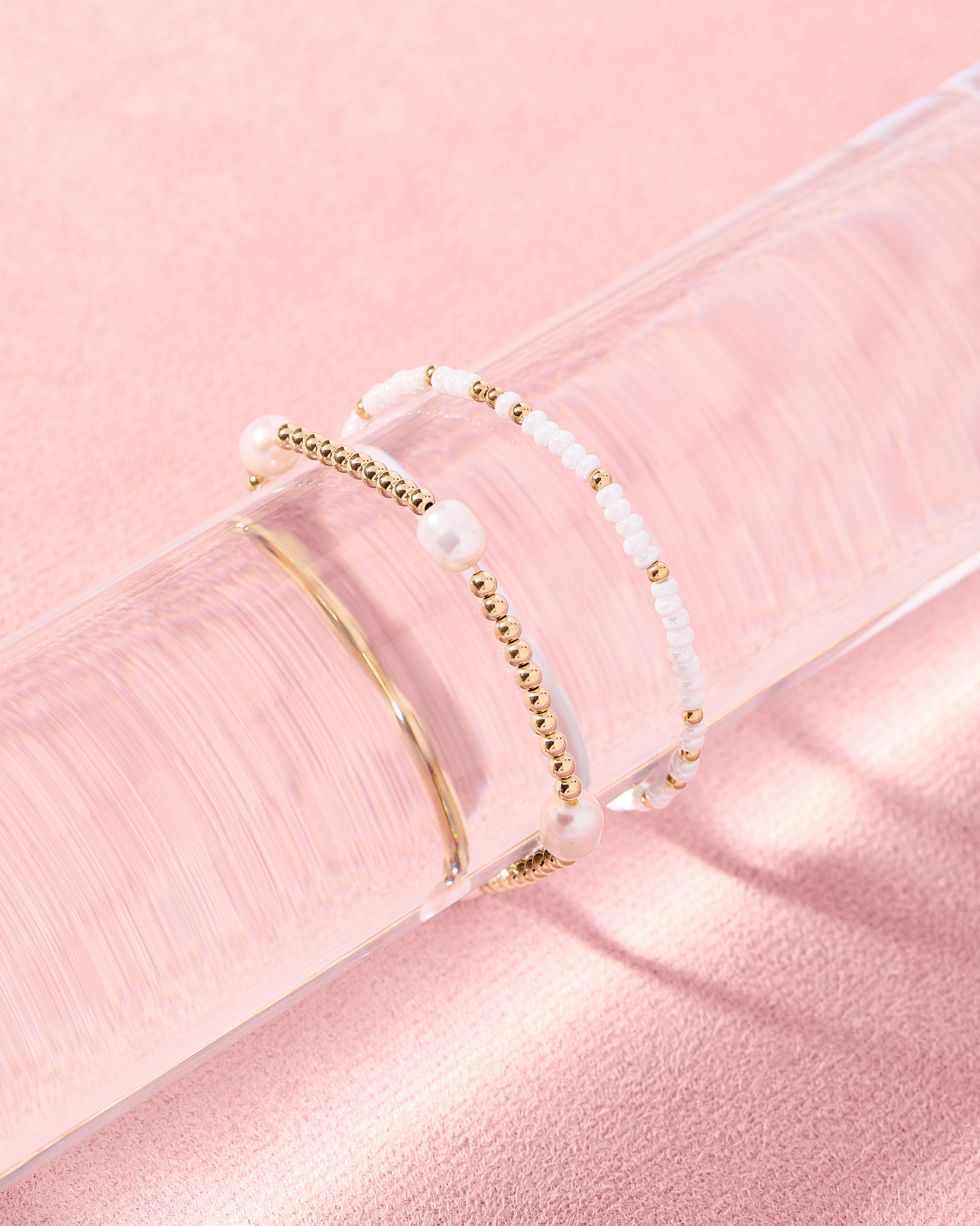 Poppi Pearl Luster Bracelet Stack (Set of 2)