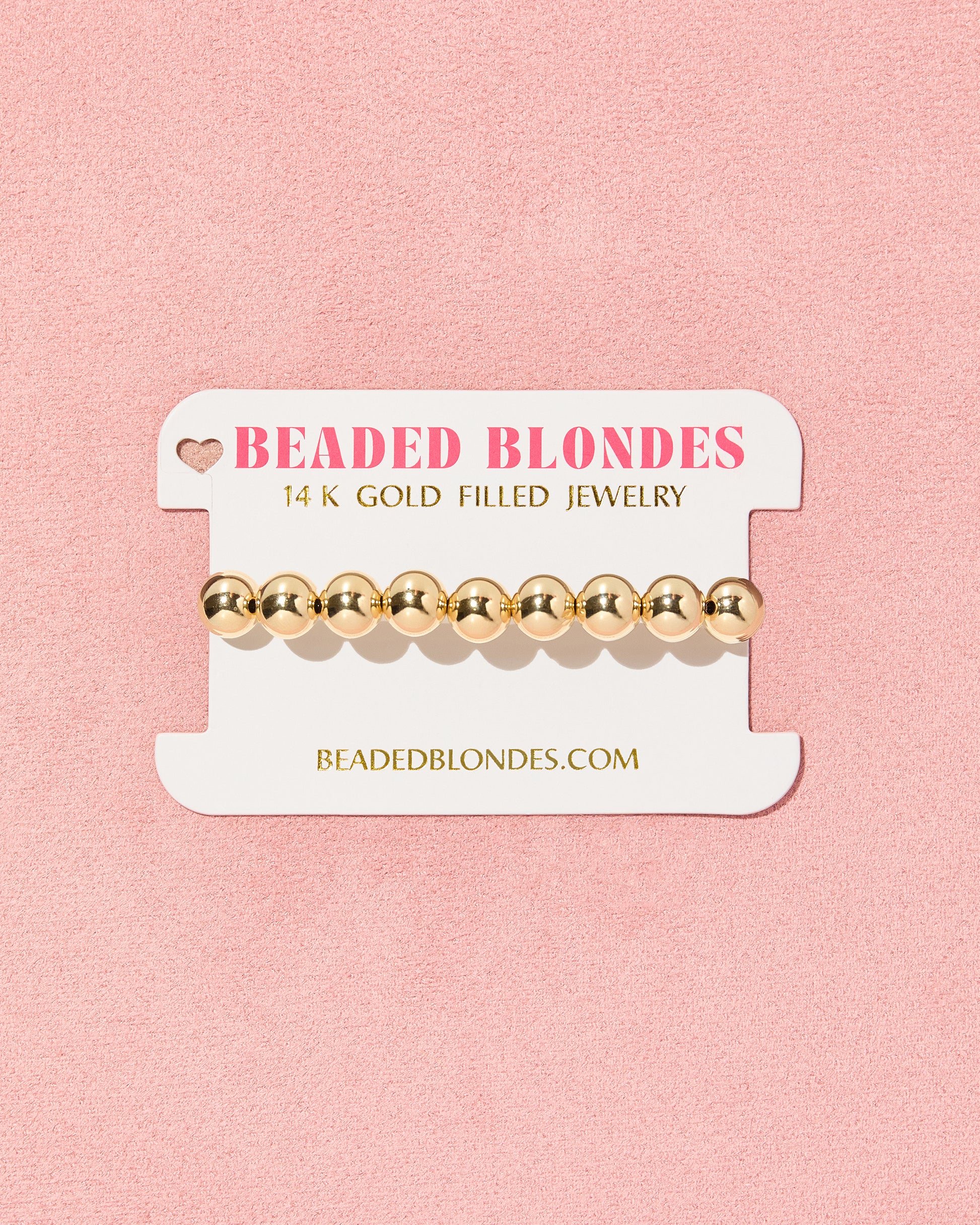 10MM Gold Beaded Bracelet