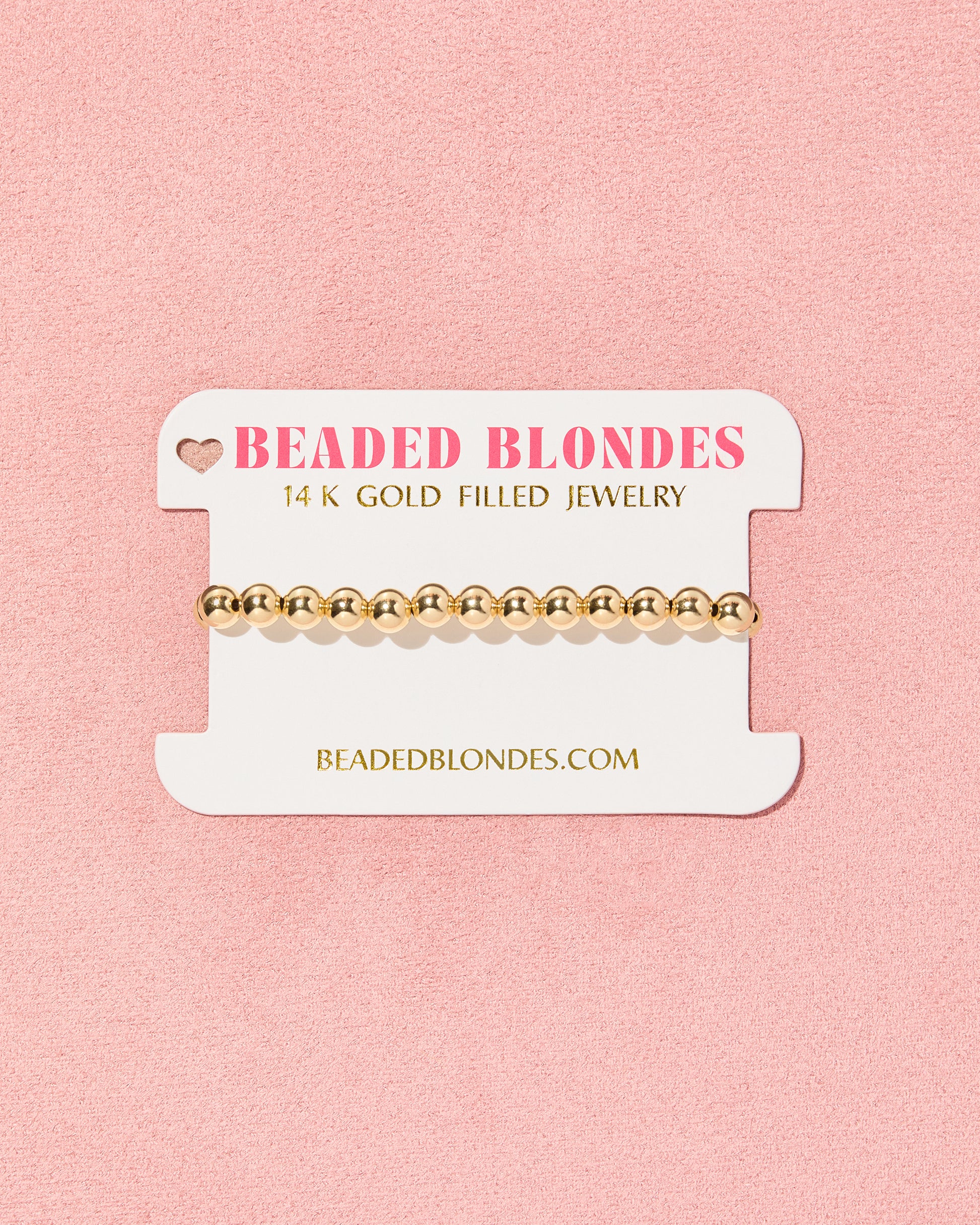 6MM Gold Beaded Bracelet