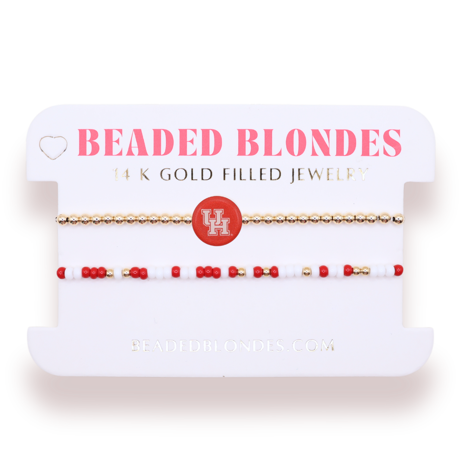 University of Houston + Sprinkle Logo Bracelet Stack of 2