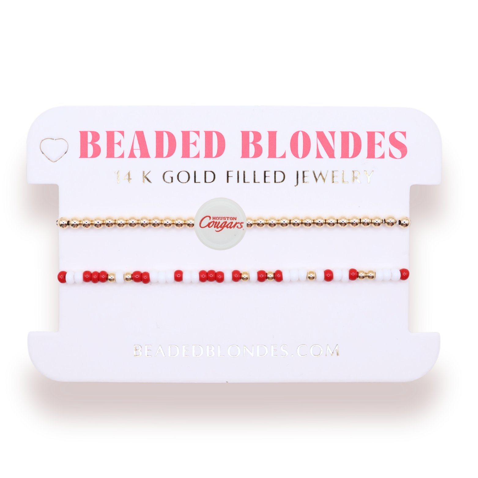 University of Houston + Sprinkle Logo Bracelet Stack of 2