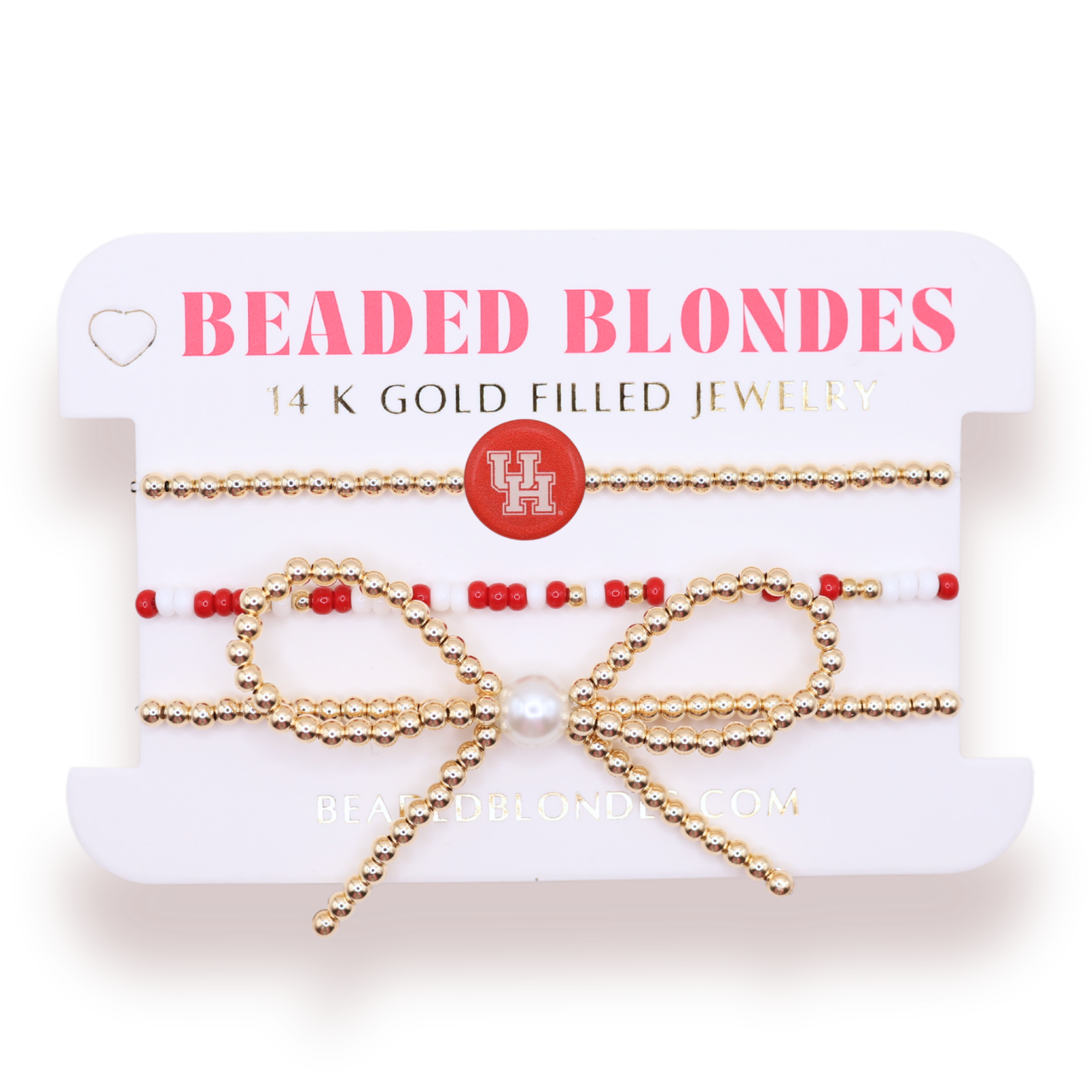 University of Houston Logo Bow Stack of 3