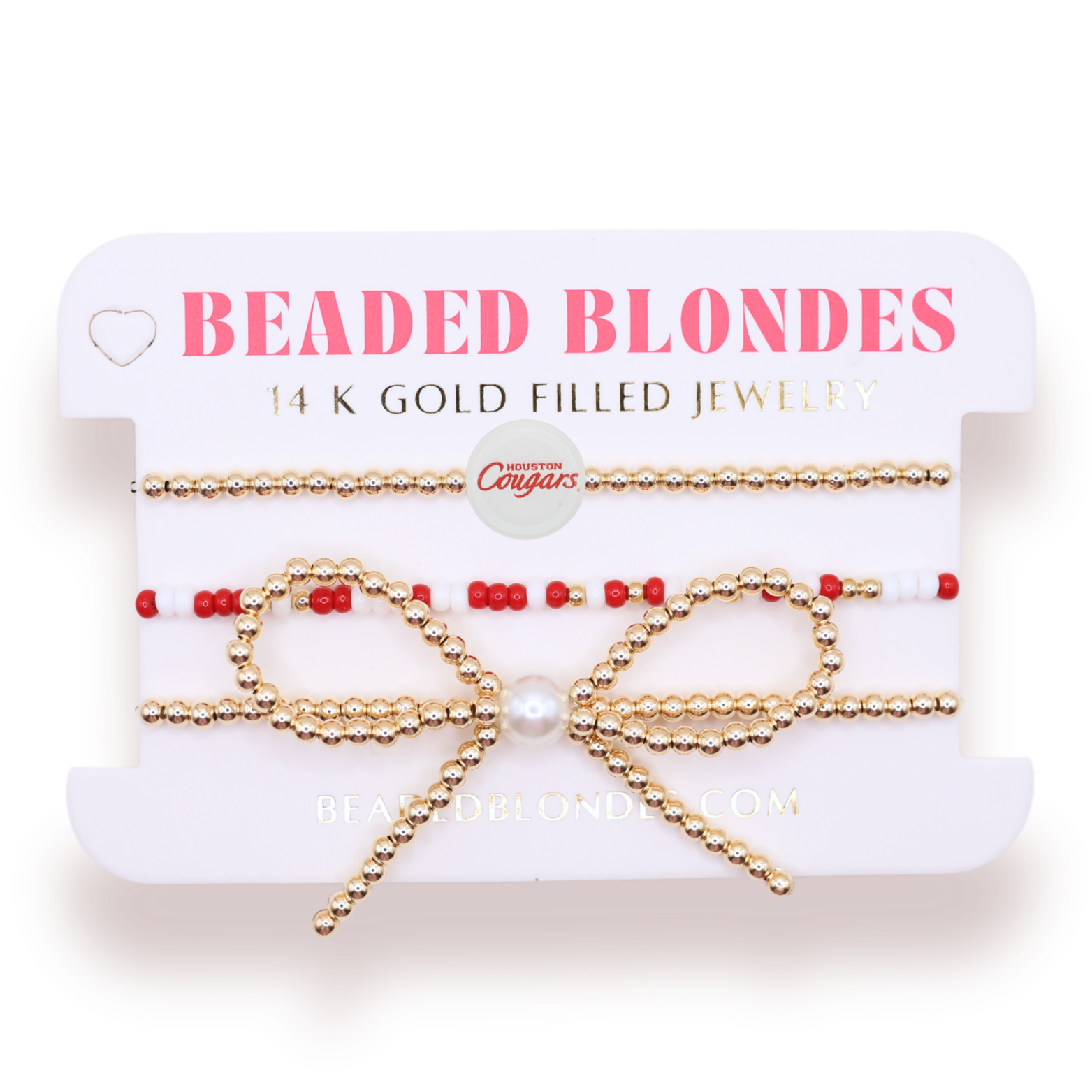 University of Houston Logo Bow Stack of 3