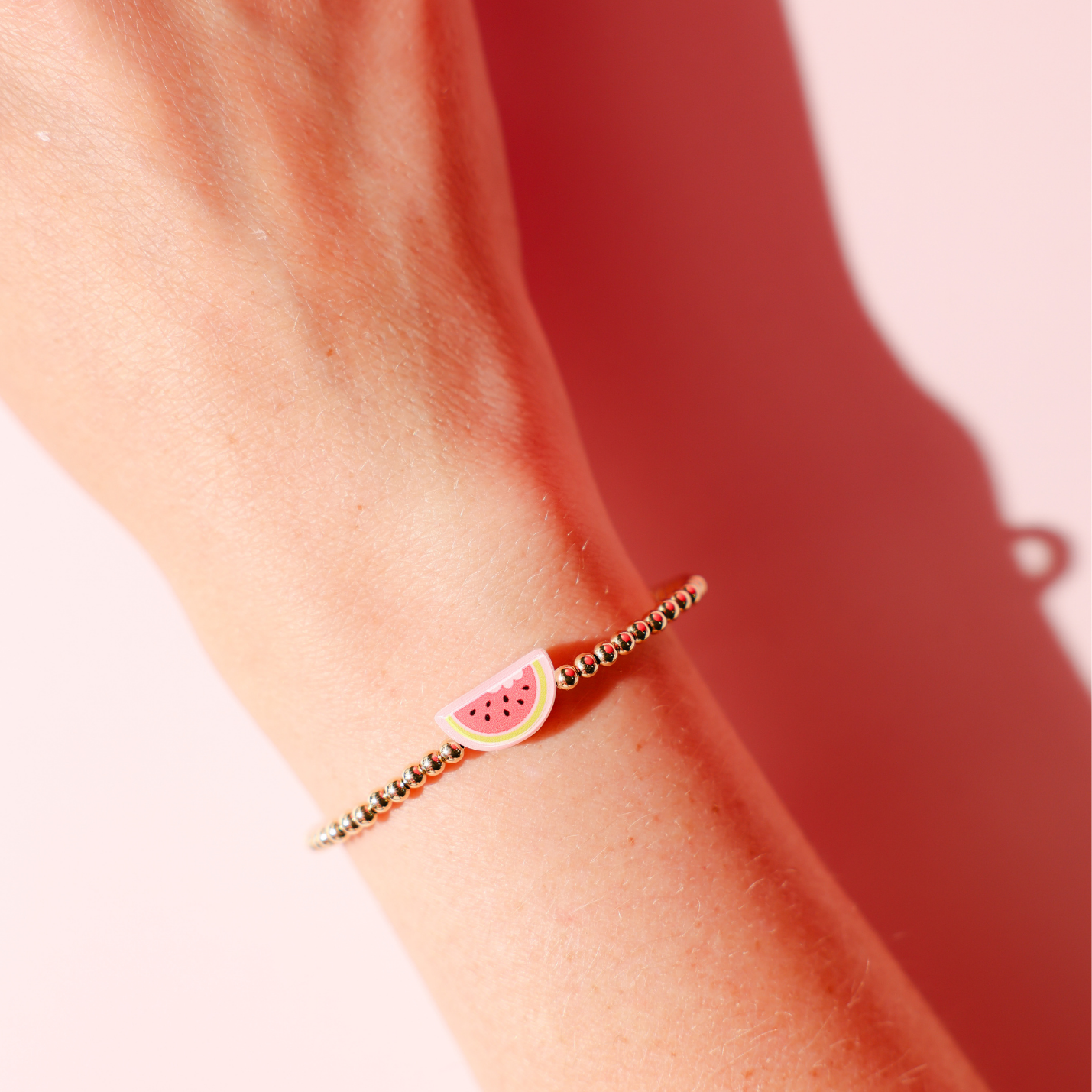 Watermelon Bracelet on Gold