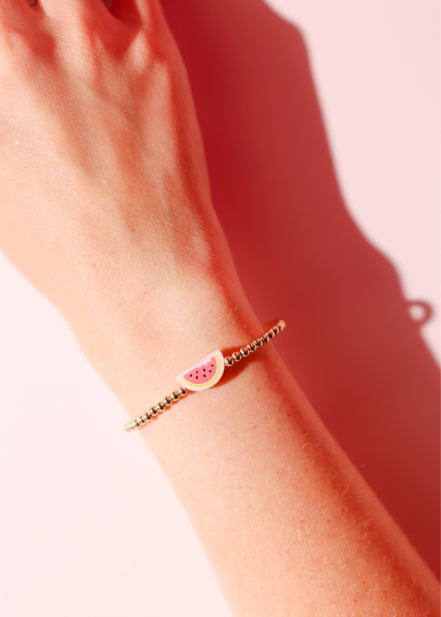 Watermelon Bracelet on Gold