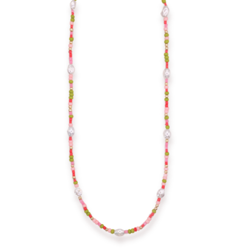 Watermelon Sprinkle Pearl Necklace