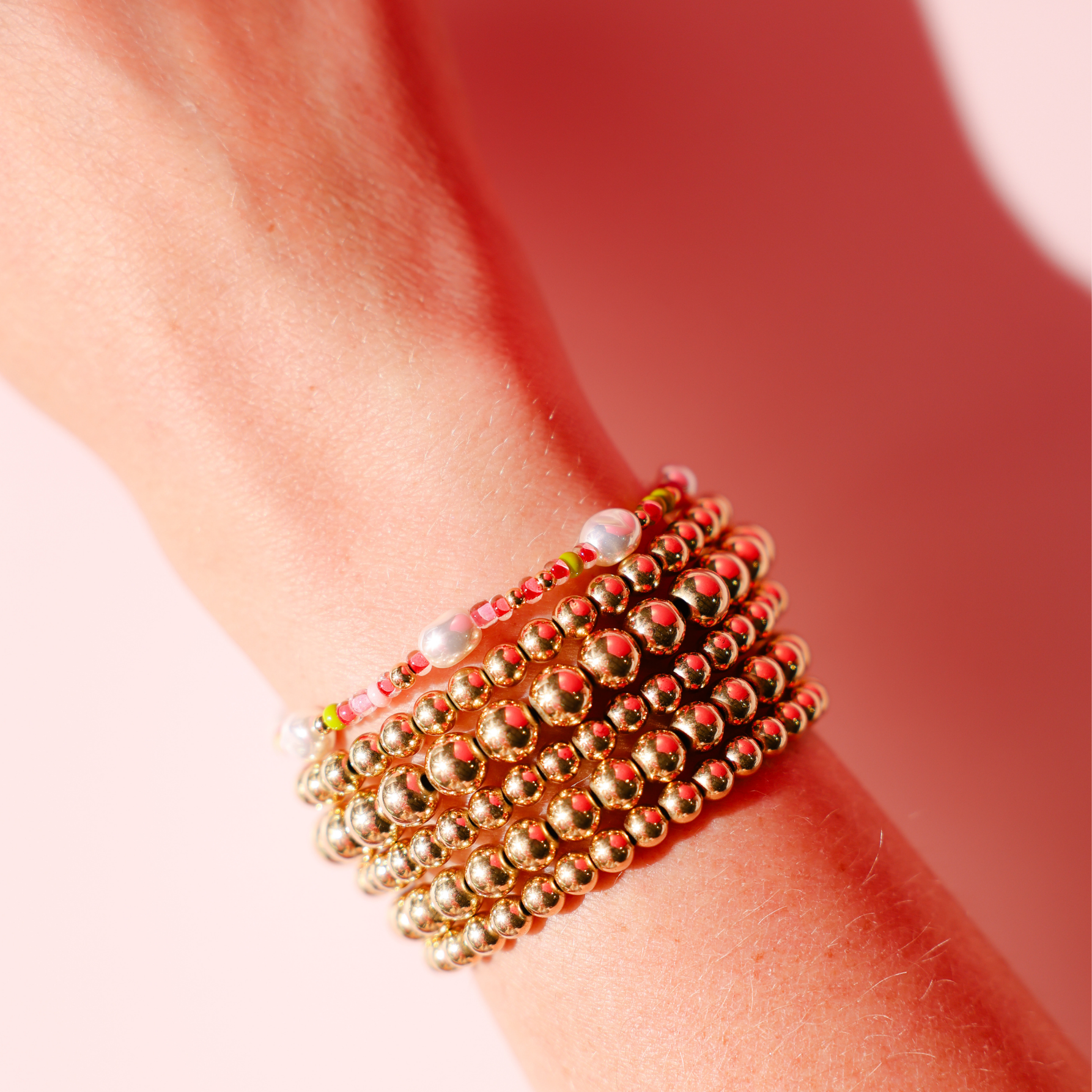 Watermelon Sprinkle Pearl Bracelet