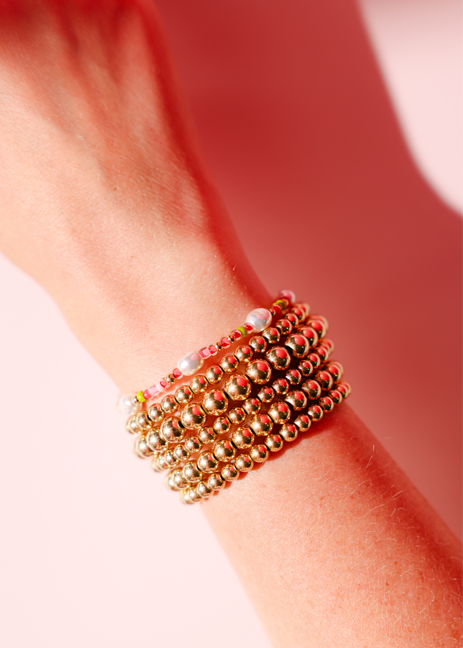 Watermelon Sprinkle Pearl Bracelet