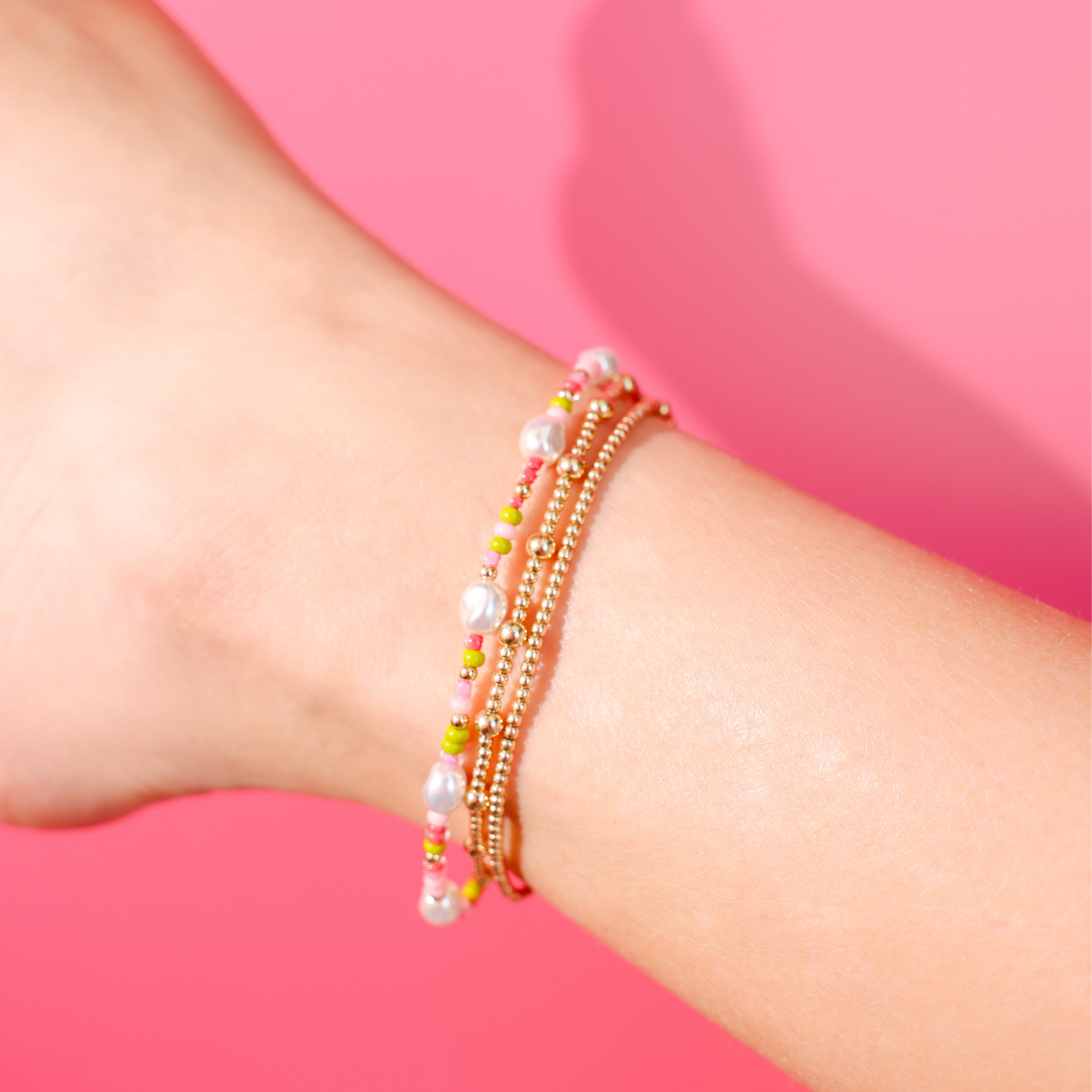 Watermelon Sprinkle Pearl Anklet