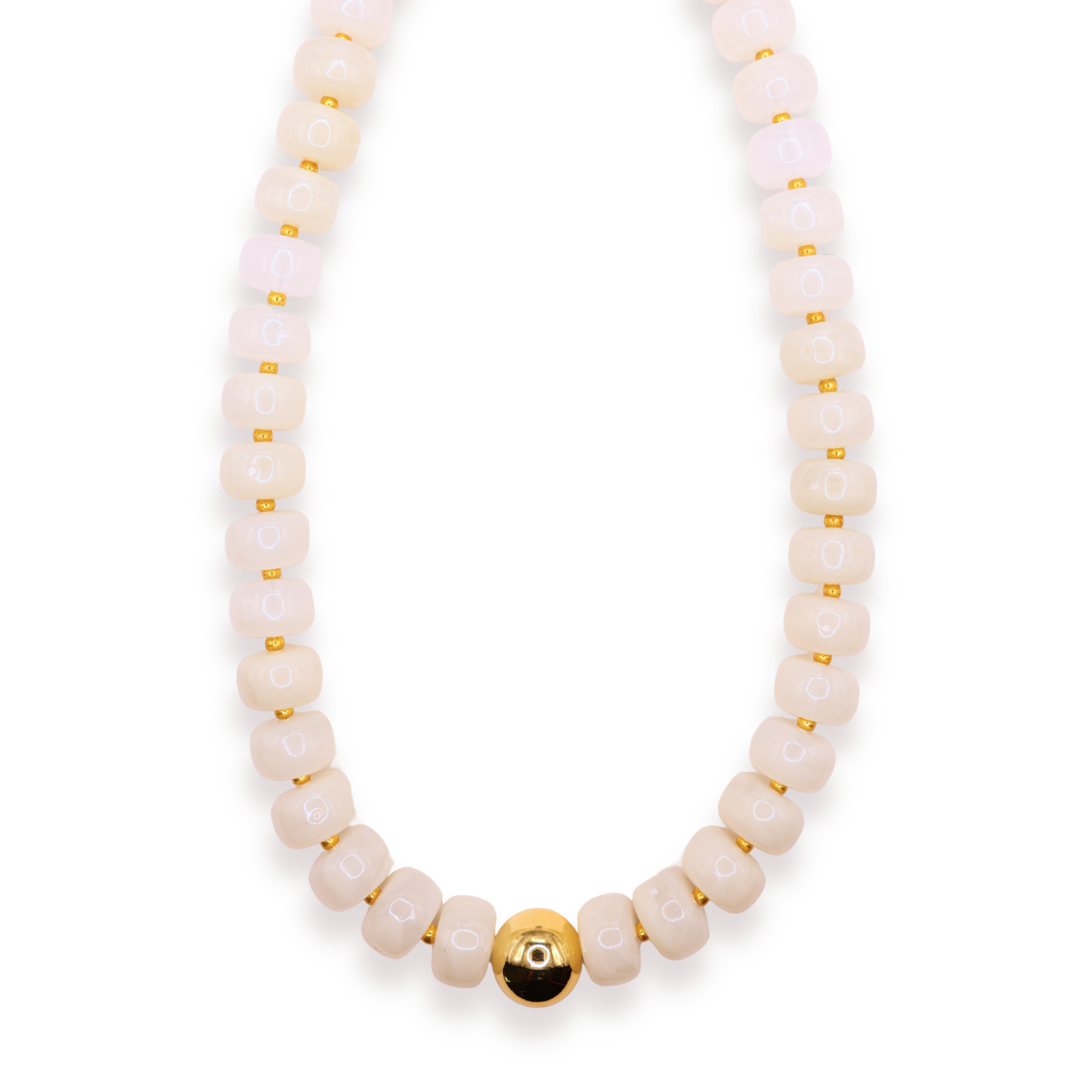 Cream Gumball Necklace