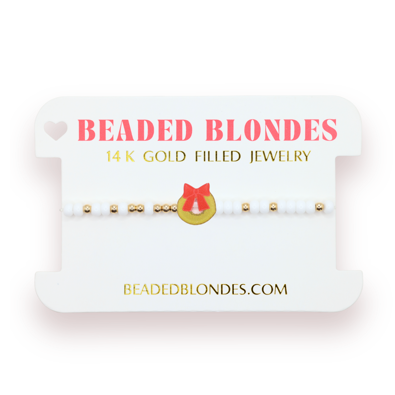 Wreath on White Sprinkle Bracelet (Sale)