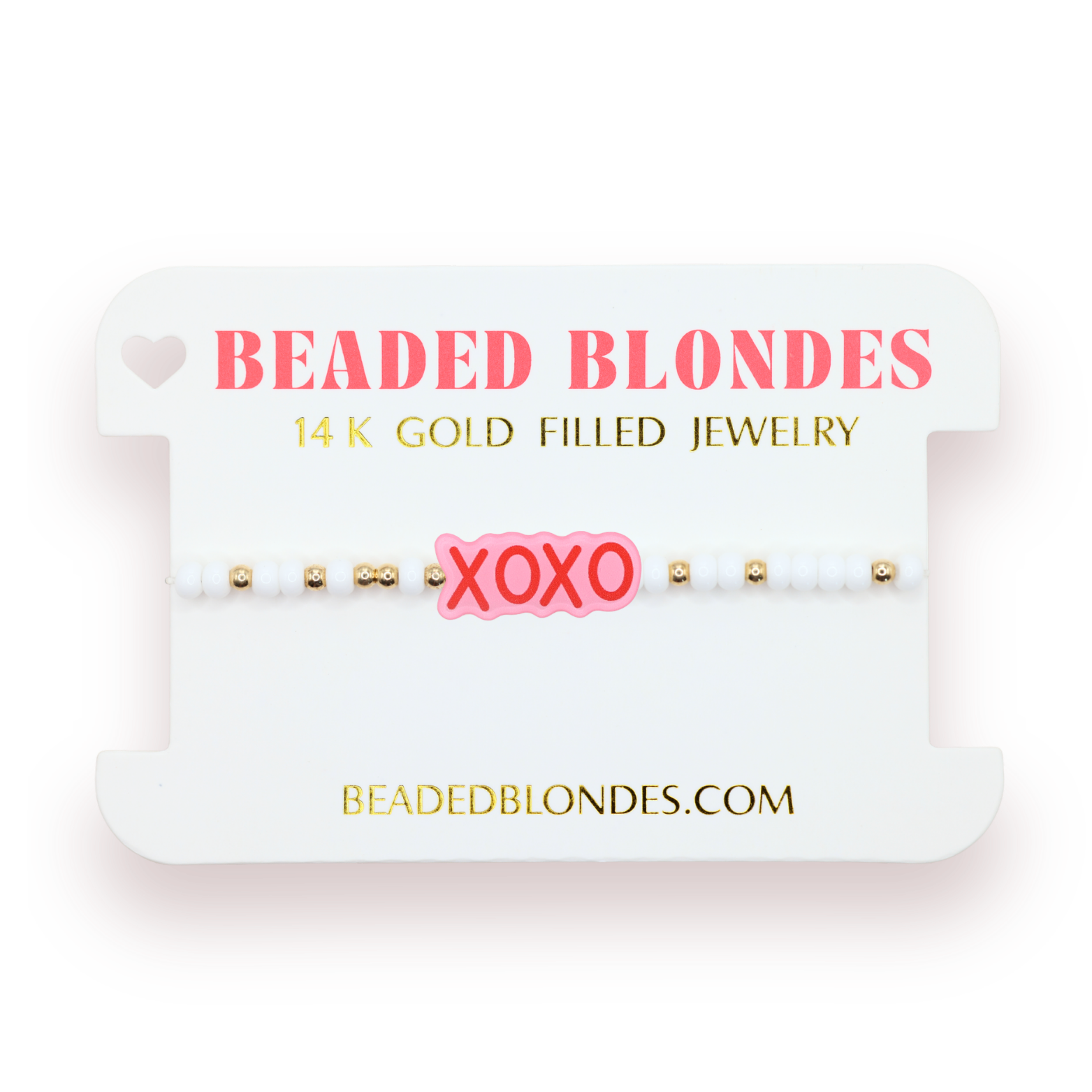 XOXO on White Sprinkle Bracelet (Sale)