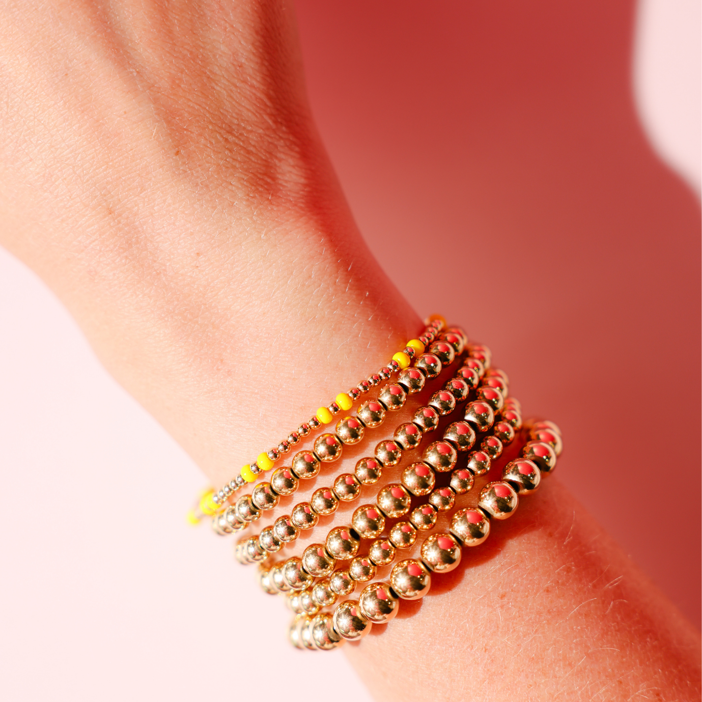 Bright Yellow Hazel Bracelet in Gold