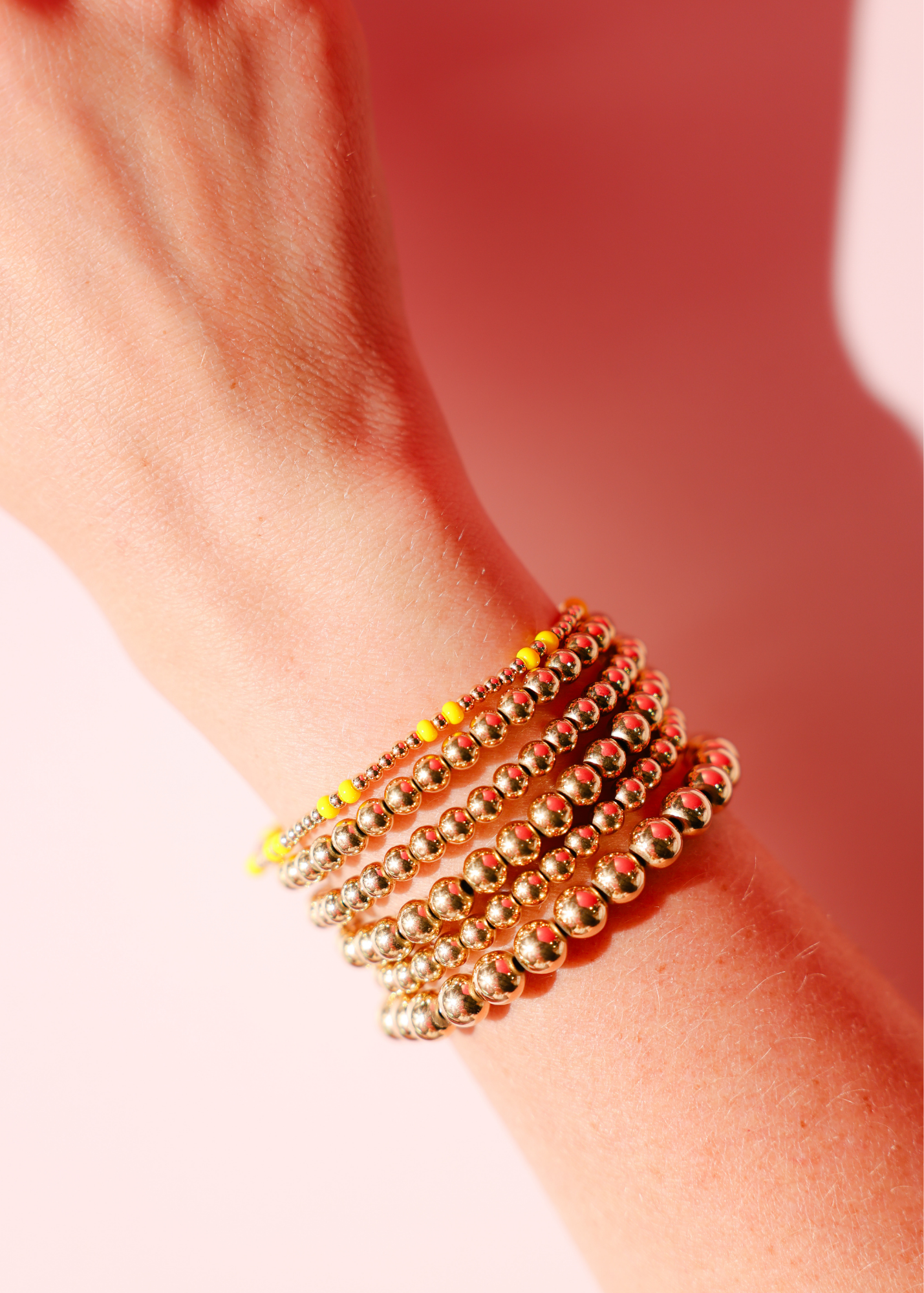 Bright Yellow Hazel Bracelet in Gold