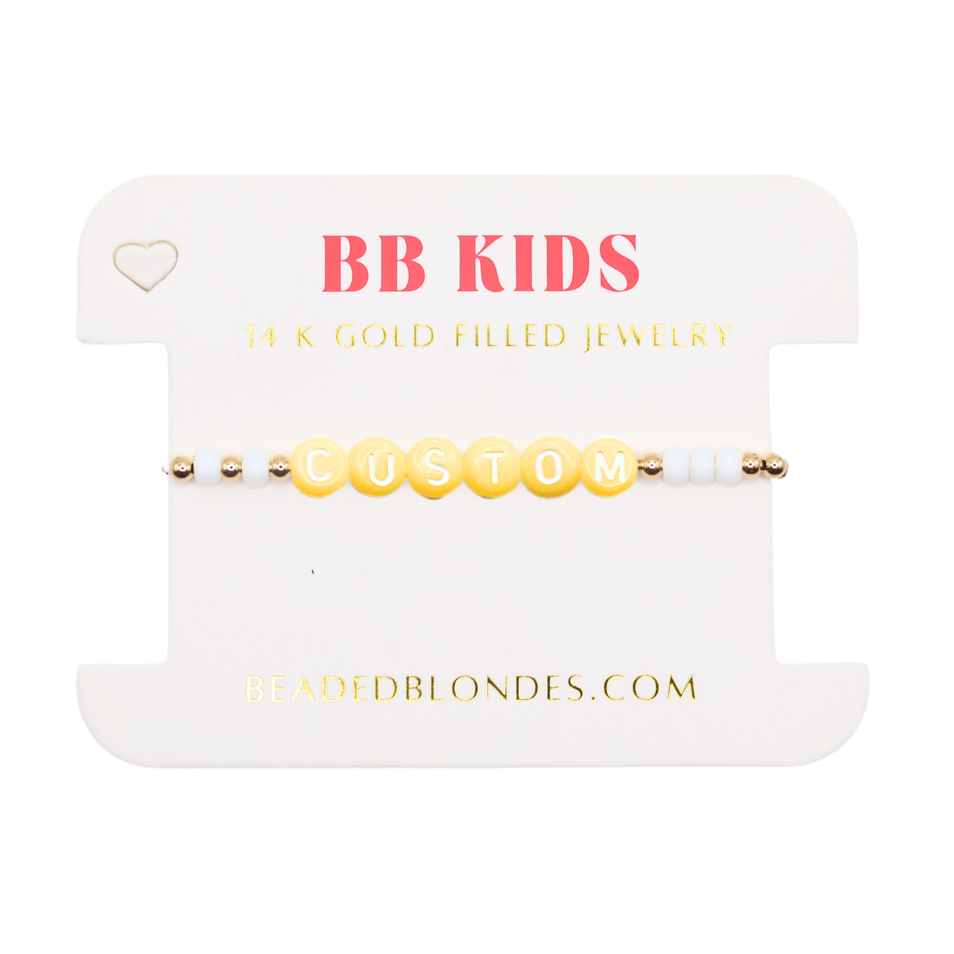 Custom Yellow Pastel Letter Bracelet