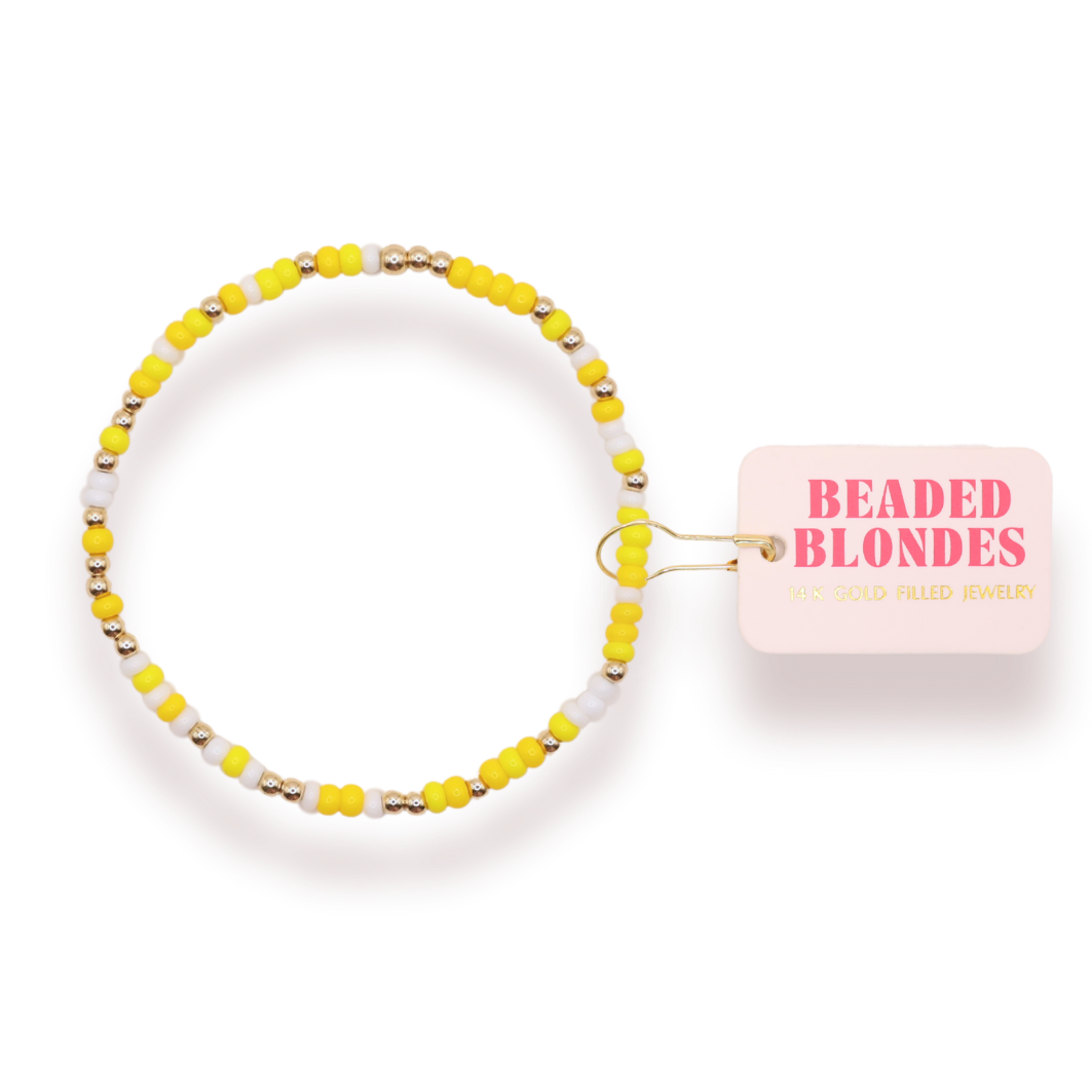 Yellows and White Sprinkle Bracelet