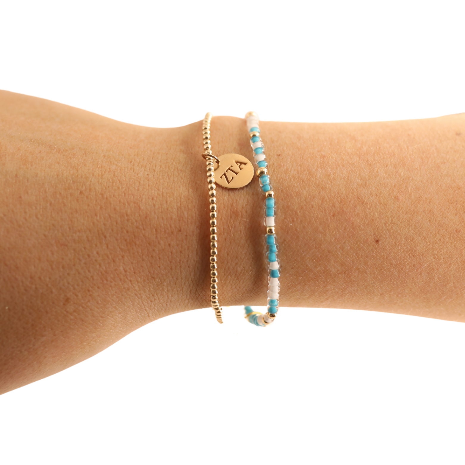 Zeta Tau Alpha Sprinkle + Charm Bracelet Stack