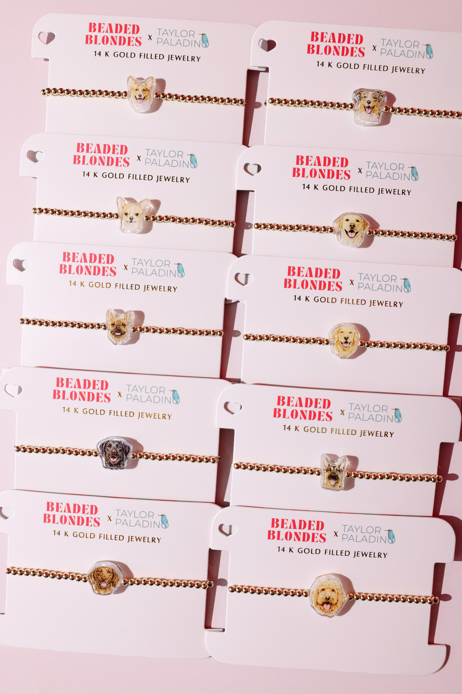 Golden Retriever Bracelet on Gold
