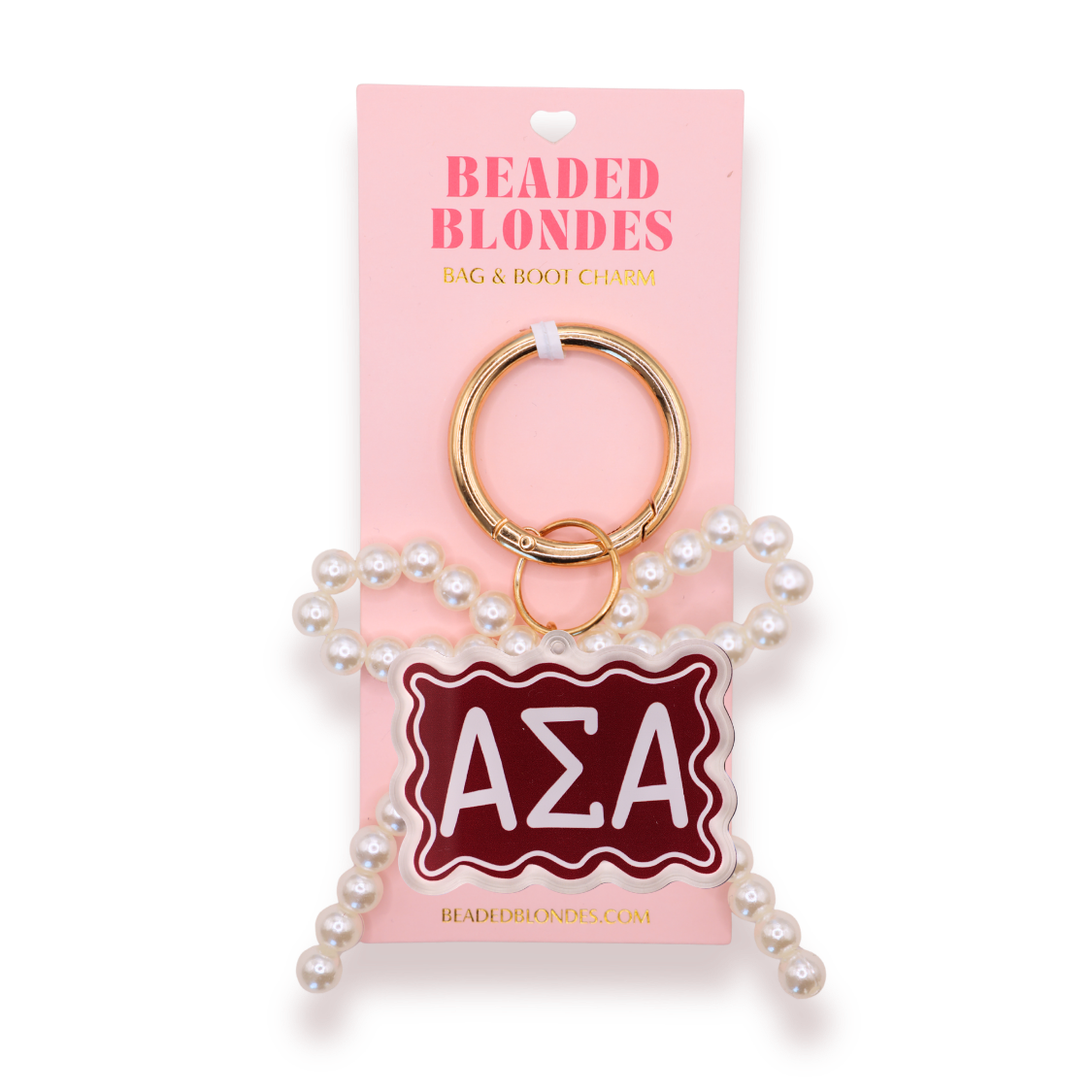 Alpha Sigma Alpha Boot and Bag Charm