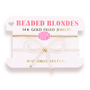 Bam on Gold + Pearl Bow Stack of 2