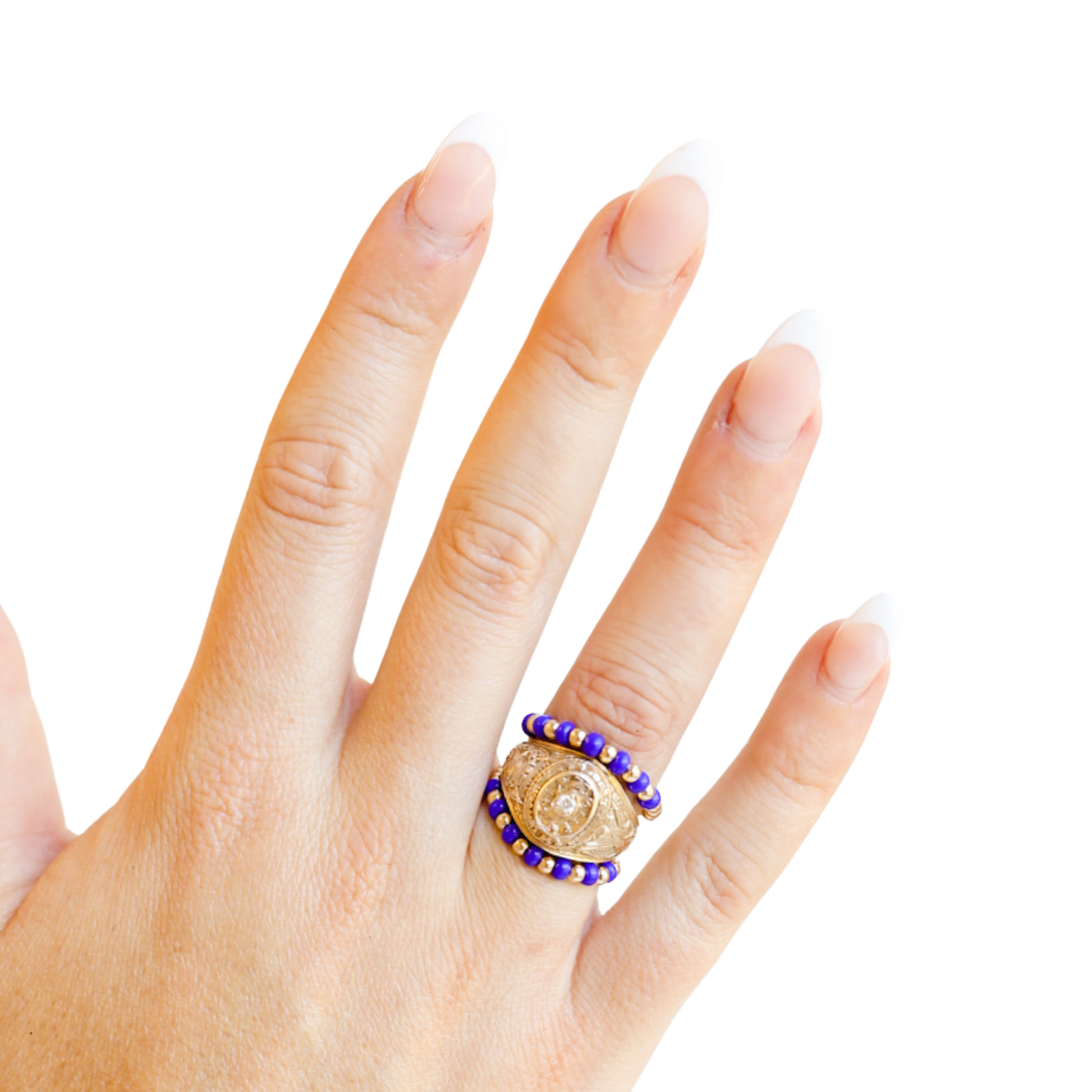 The Poppi Ring in Blue