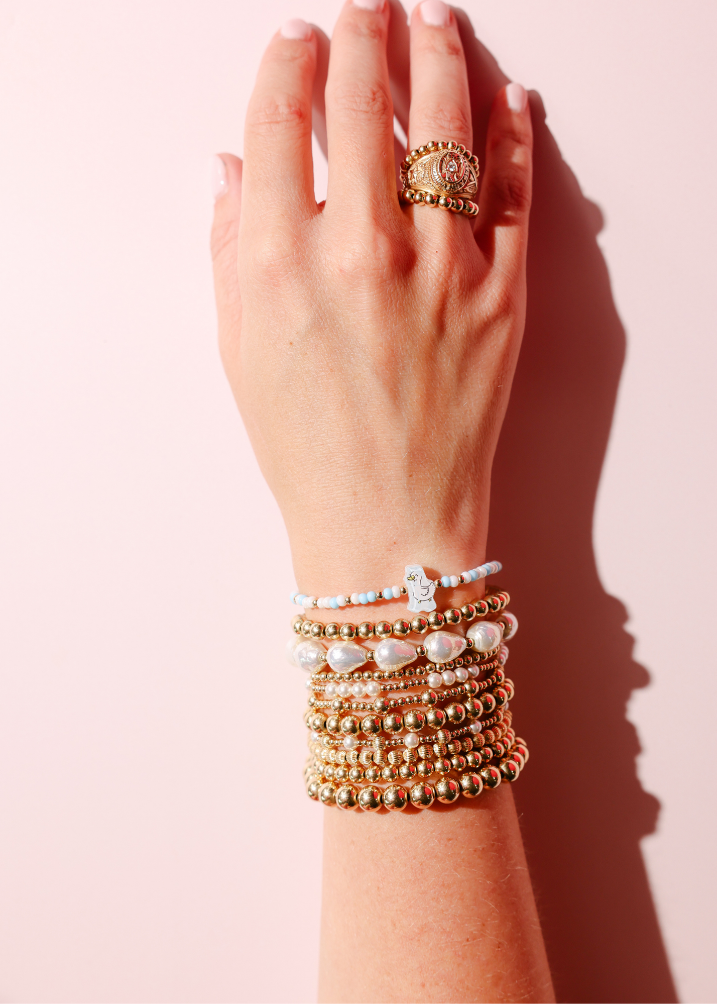 Blue Mama Goose Bracelet on Color