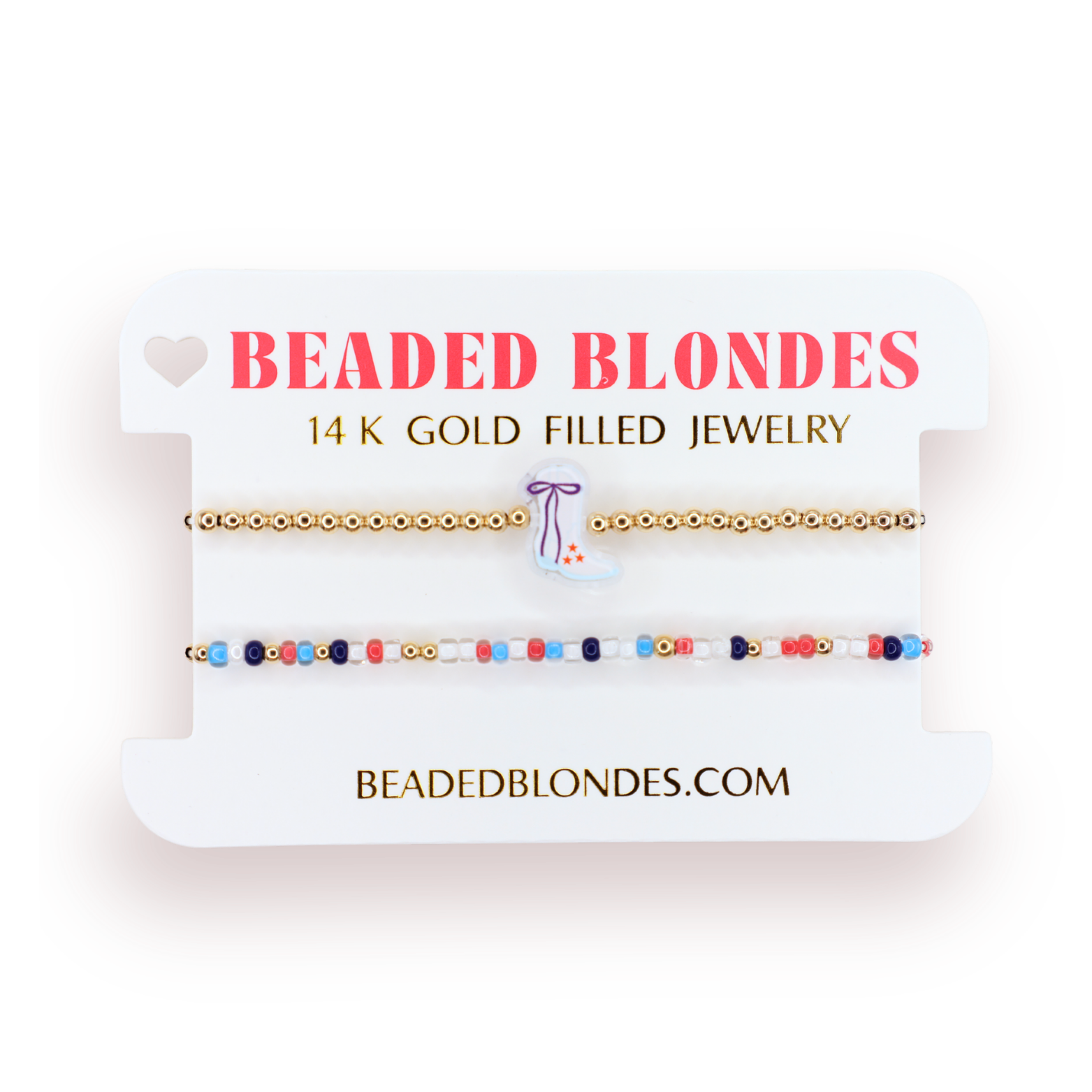 Patriotic Boot Bracelet + Bomb Pop Sprinkle (Stack of 2)