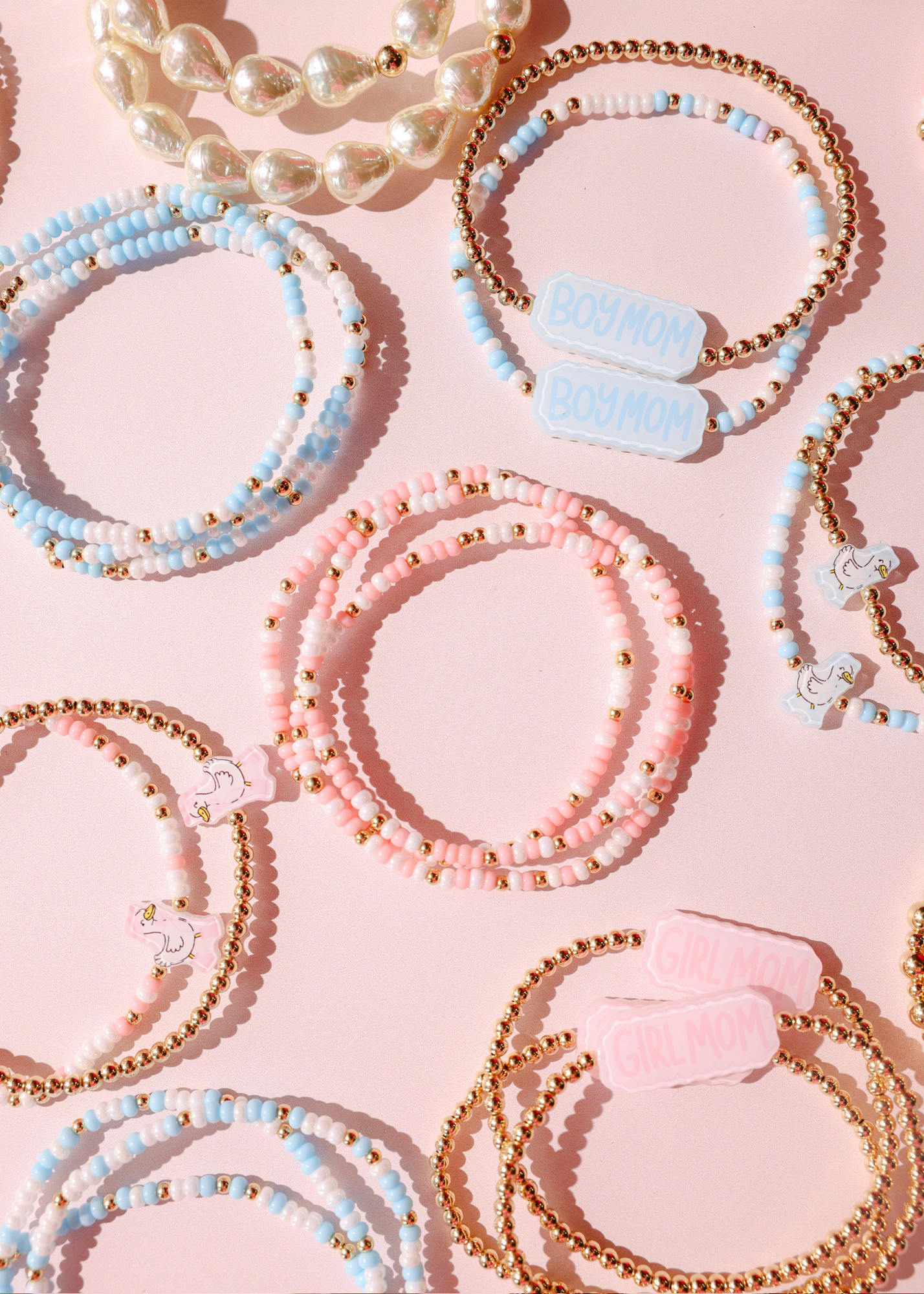 Powder Blue & Luster White Sprinkle Bracelet