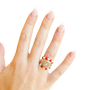 The Poppi Ring in Bright Red & White