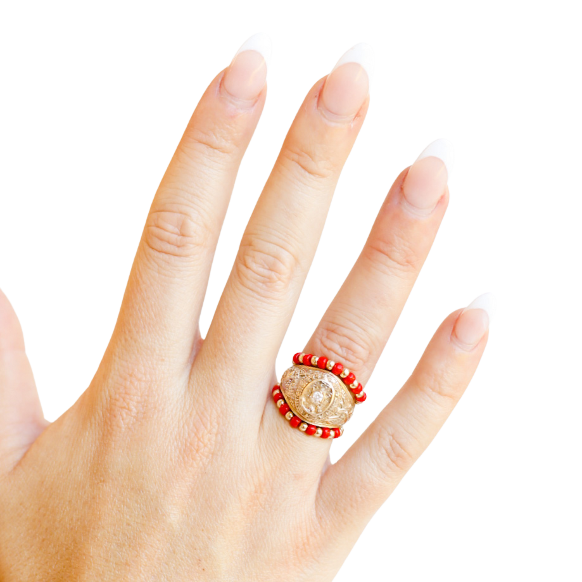The Poppi Ring in Bright Red