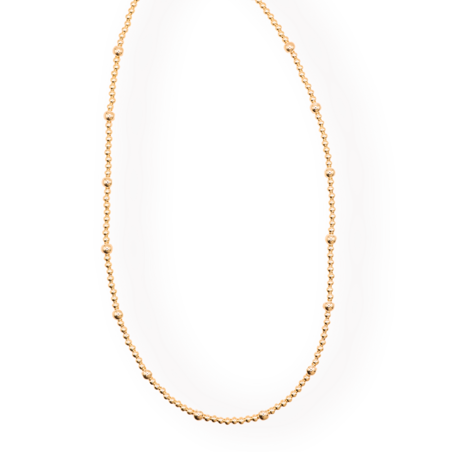 Olive Gold Beaded Stretch Necklace