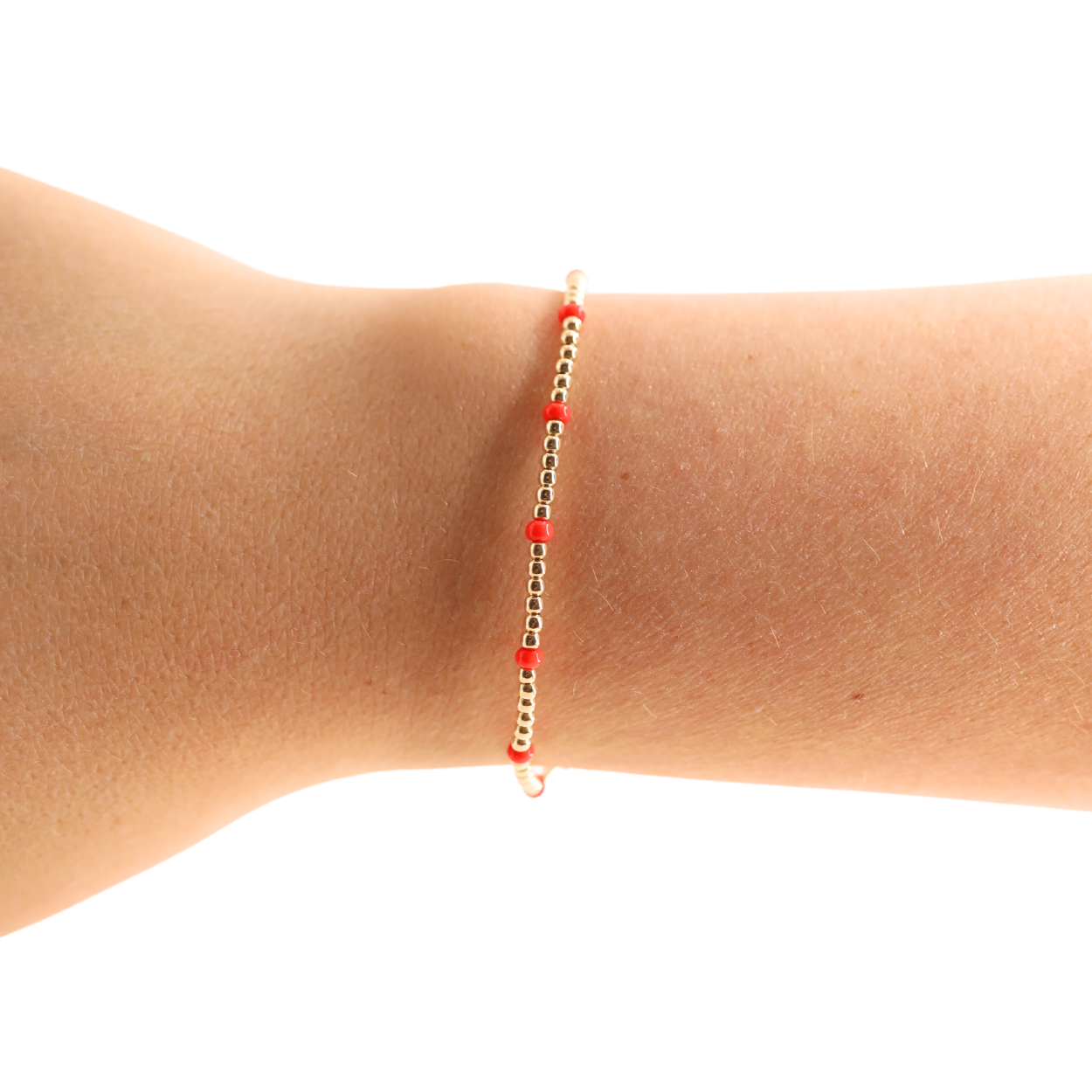 Bright Red Dainty Poppi Bracelet