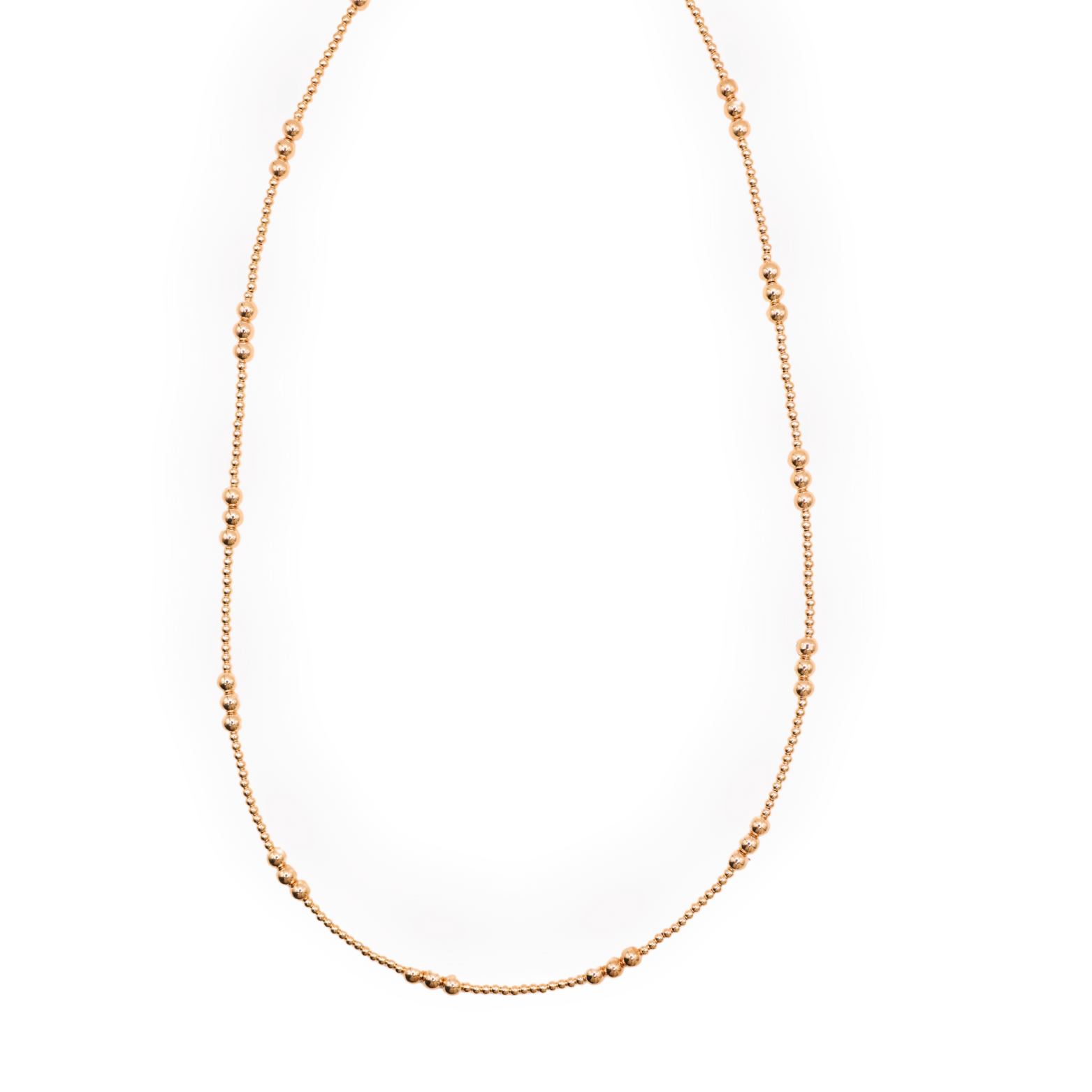 ILY Gold Beaded Stretch Necklace