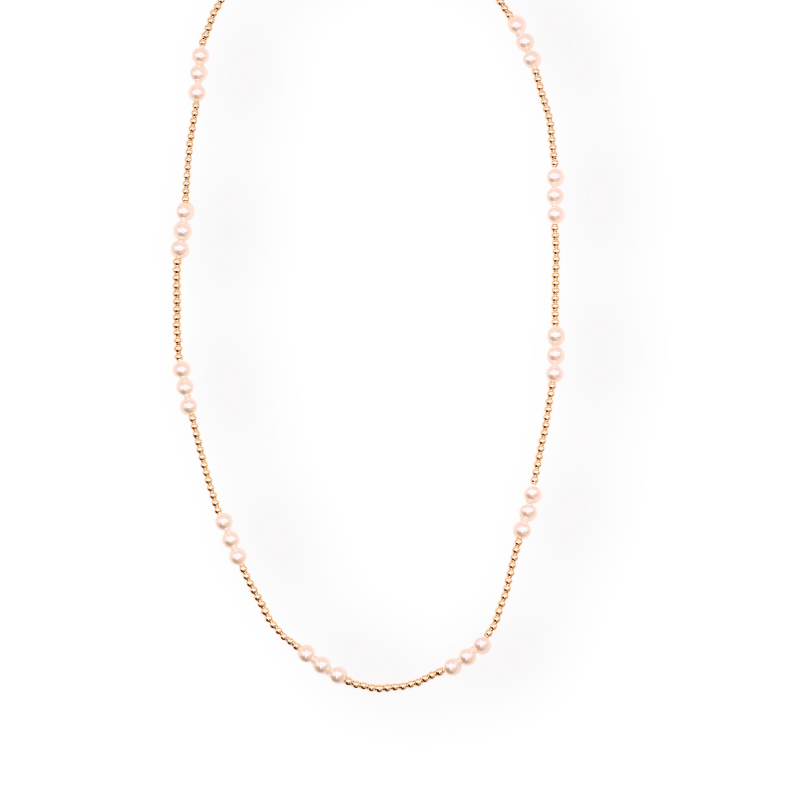 ILY Pearl Beaded Stretch Necklace