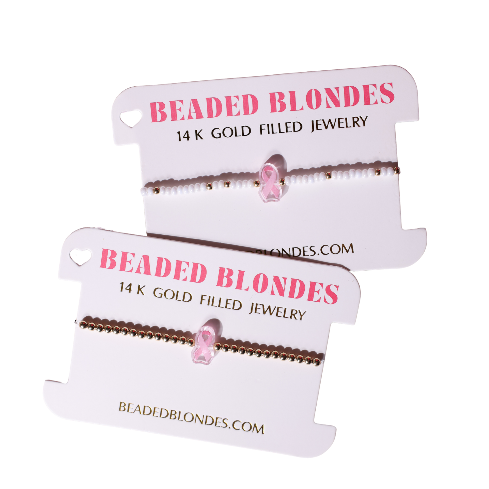 Pink Breast Cancer Awareness Ribbon Bracelet