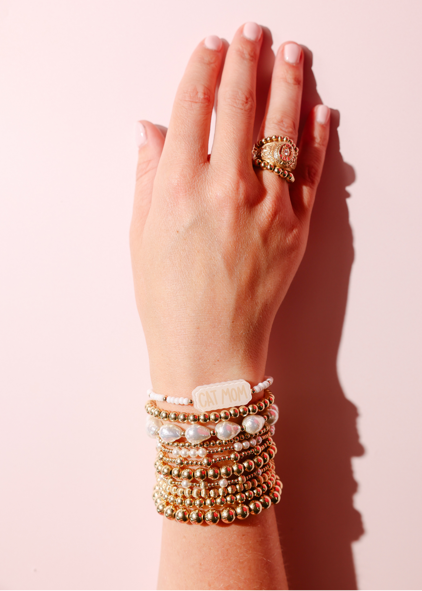 Cat Mom Bracelet on Color