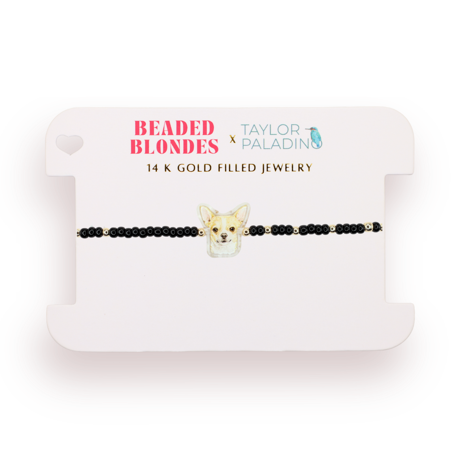 Chihuahua Bracelet on Black Sprinkle