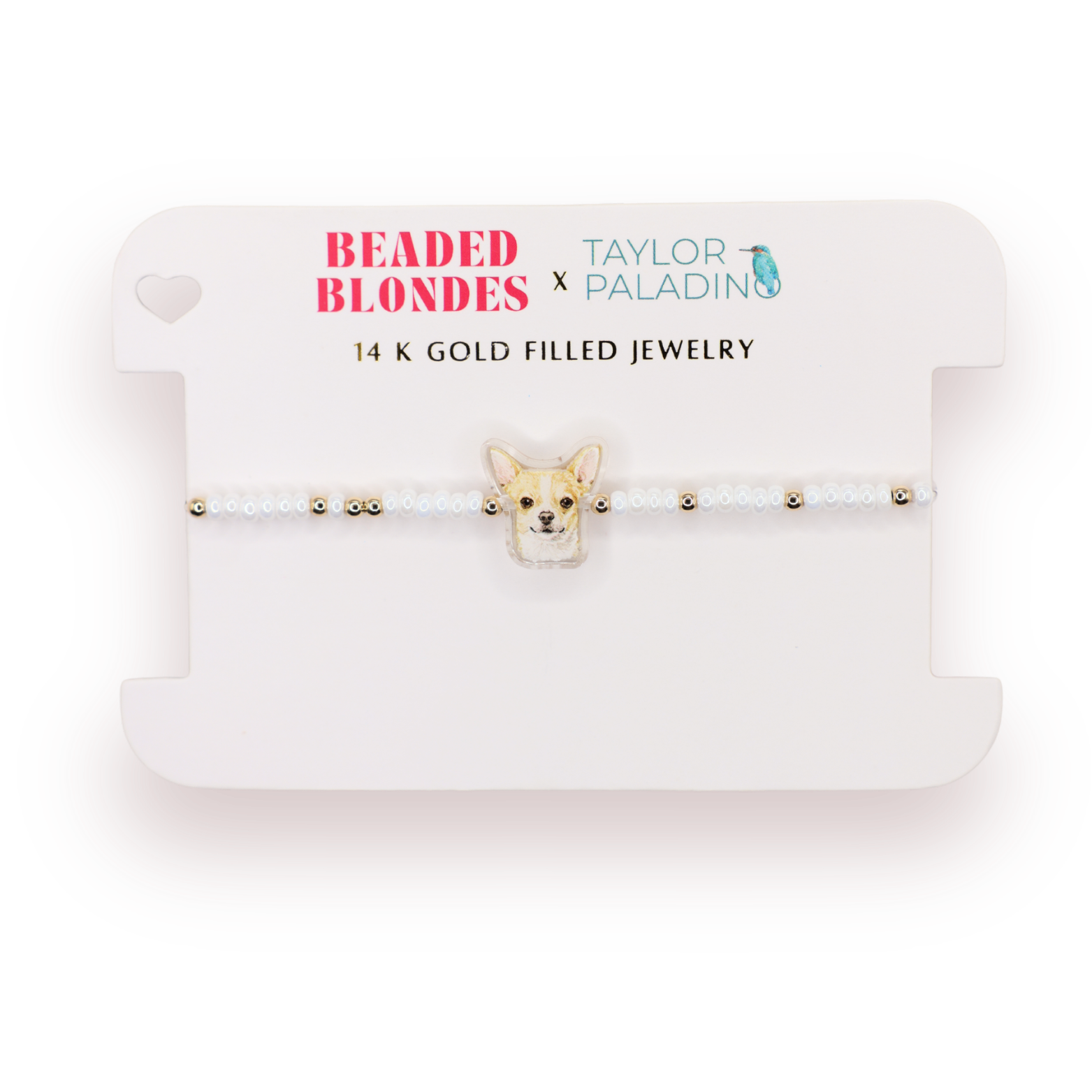 Chihuahua Bracelet on Luster White Sprinkle