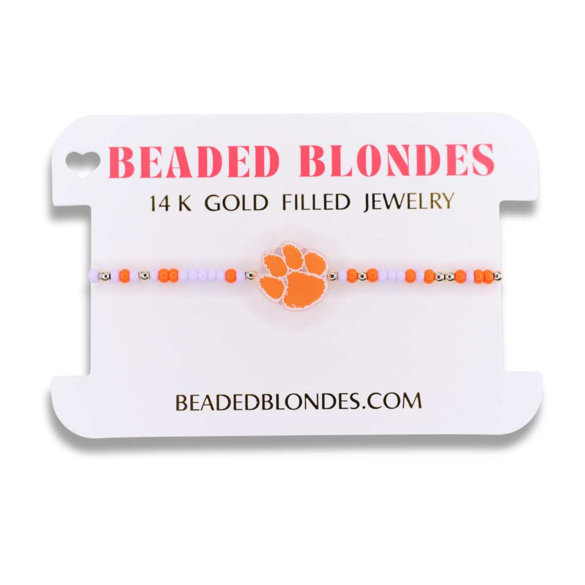 Clemson Logo Bracelet on Color