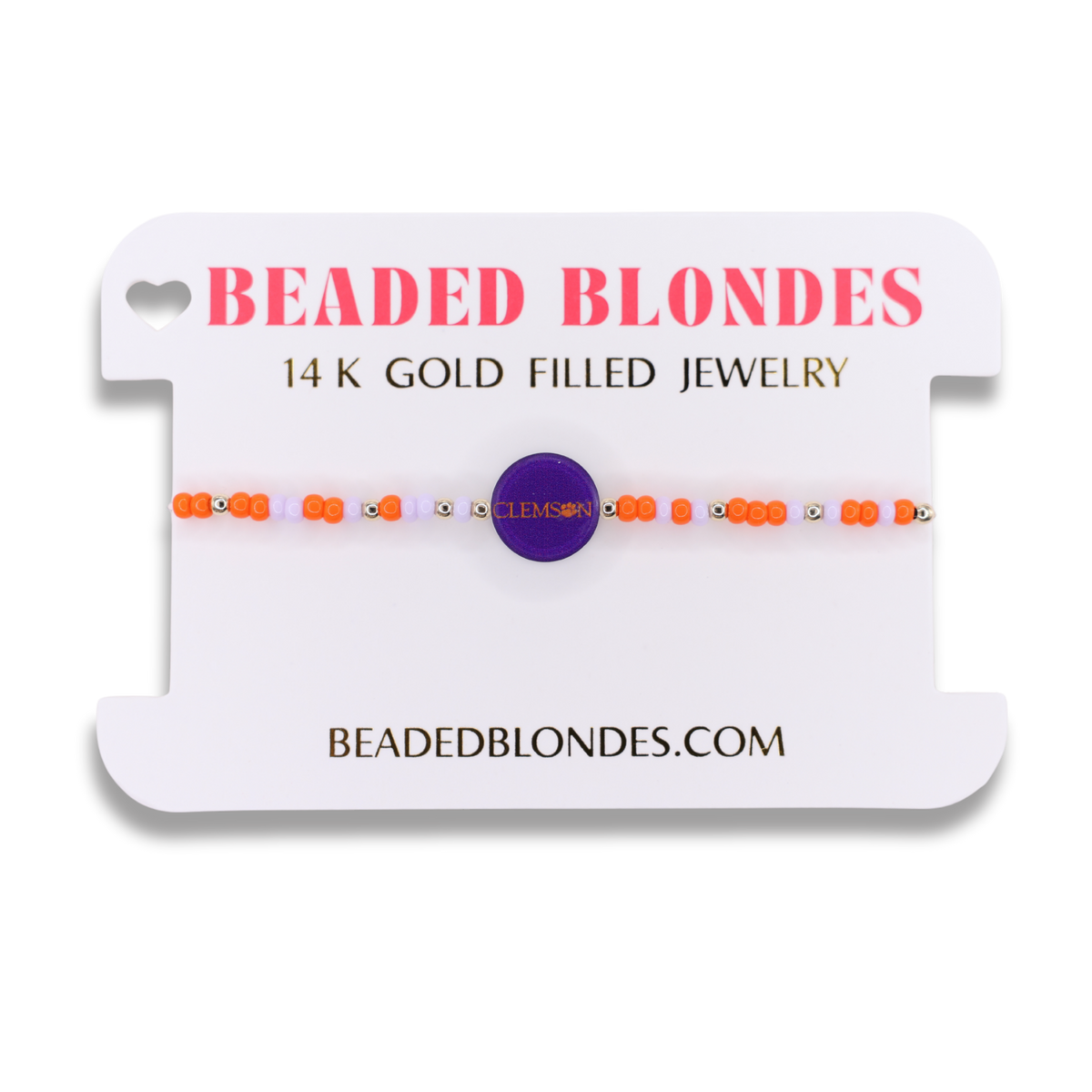 Clemson Logo Flip Bracelet on Color