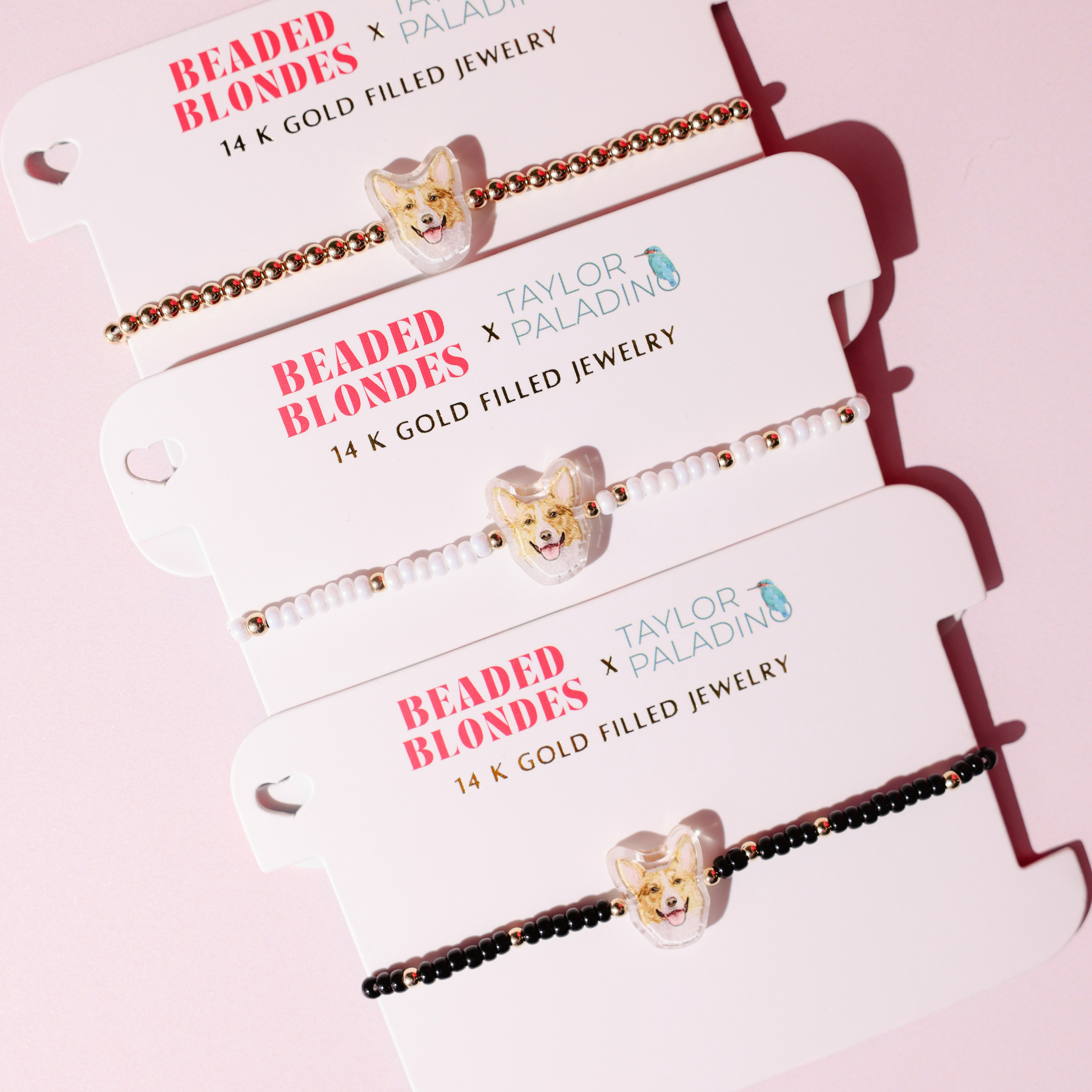 Corgi Bracelet on Black Sprinkle