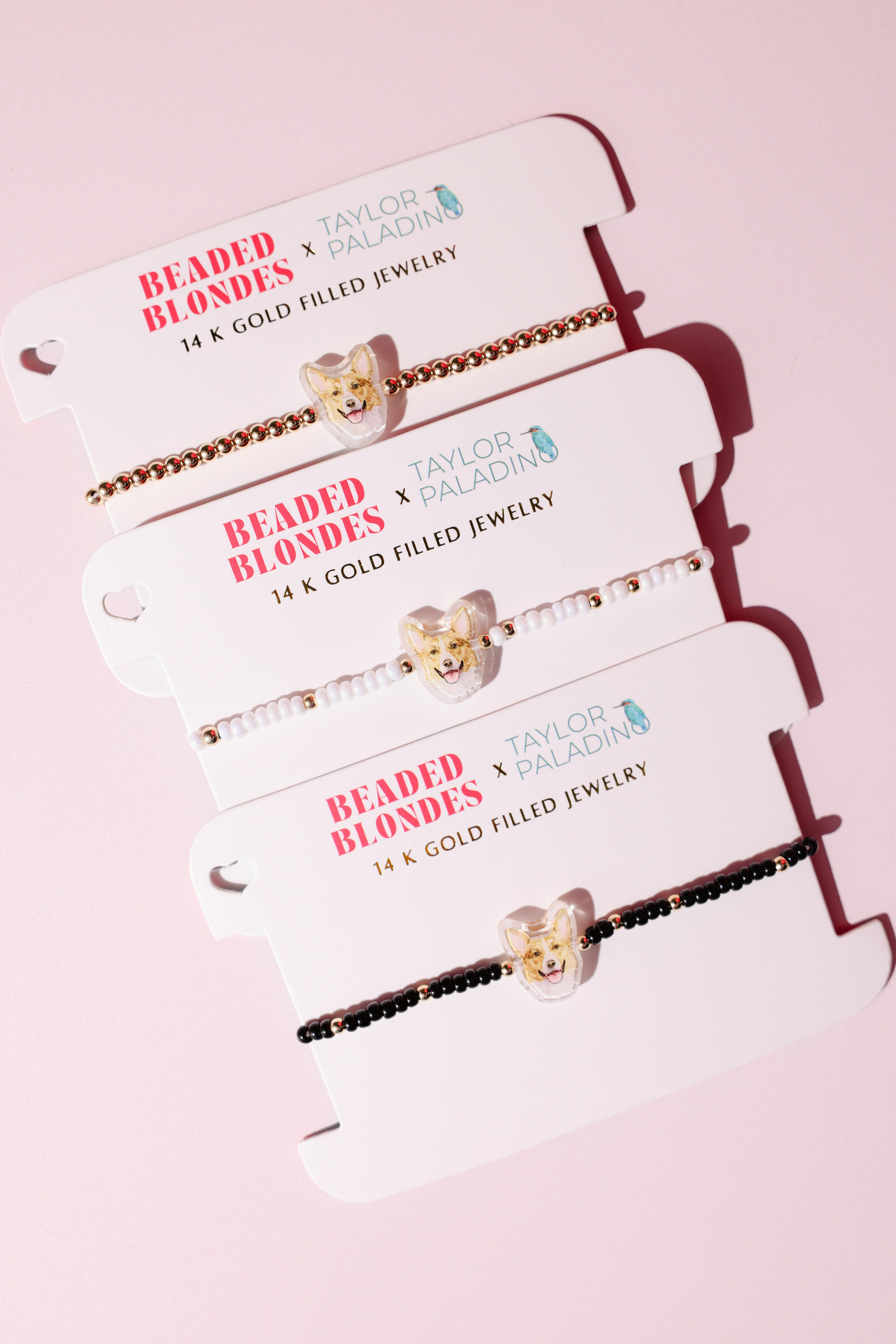 Corgi Bracelet on Black Sprinkle