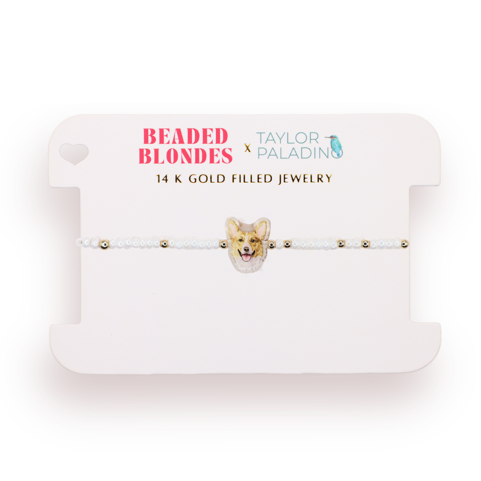 Corgi Bracelet on Luster White Sprinkle