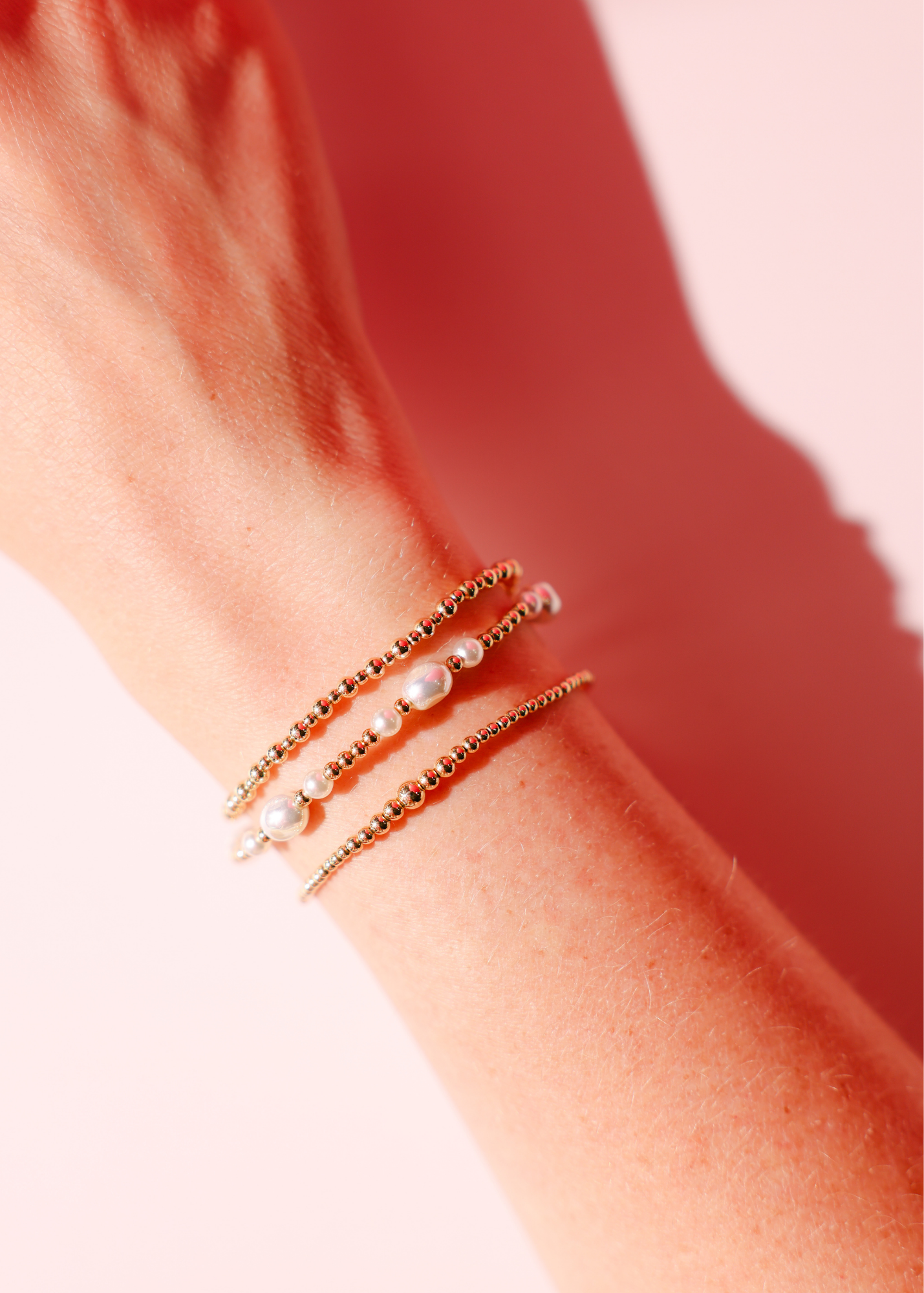 Stack of 3: Dainty Hilo, Lana Pearl, Dainty Katy Bracelet