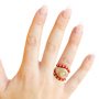The Poppi Ring in Dark Red